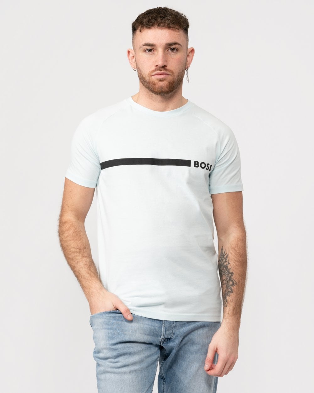 BOSS Orange Mens Slim Fit Beach T-Shirt