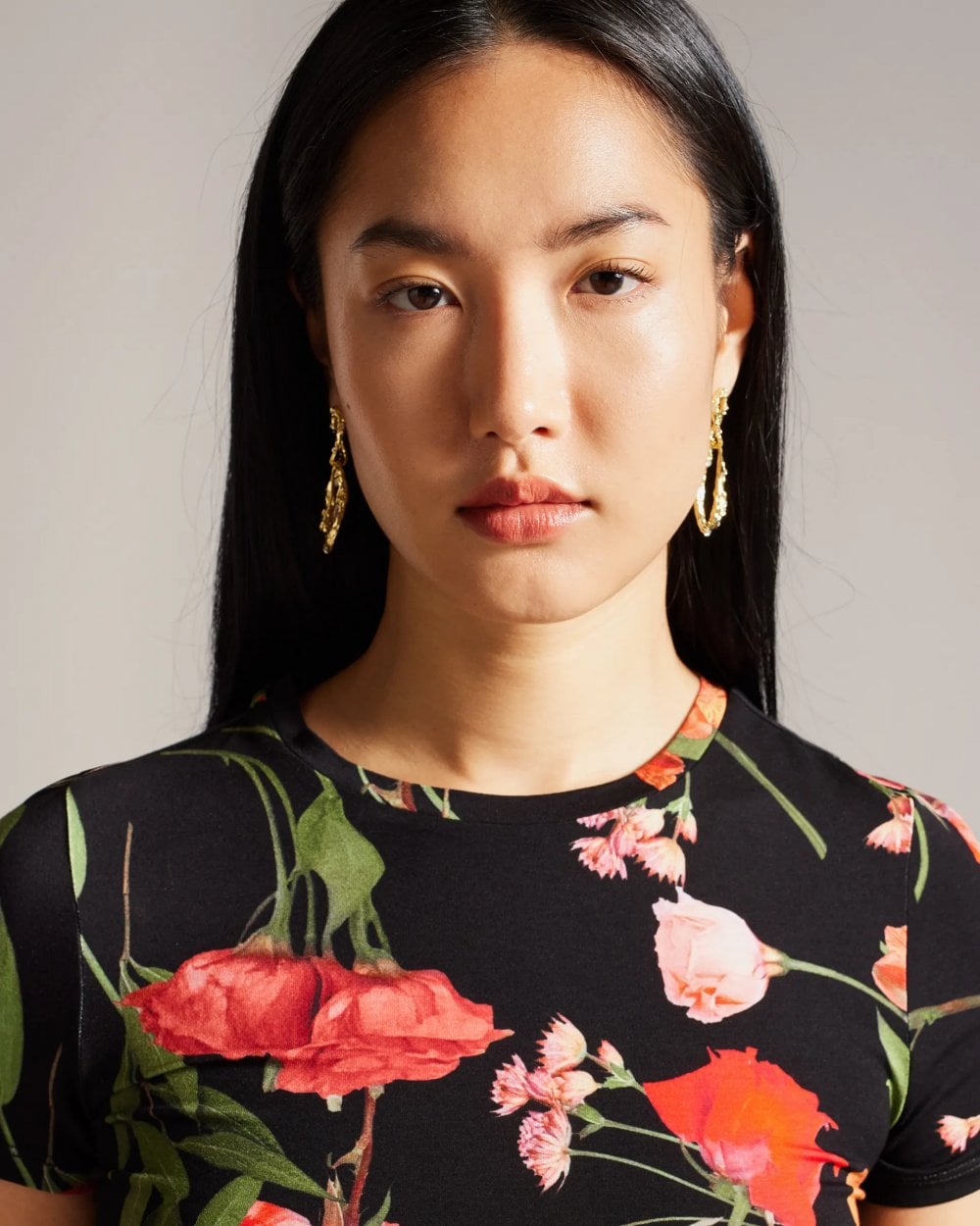 Ted Baker Treyya Womens Printed Fitted Tee