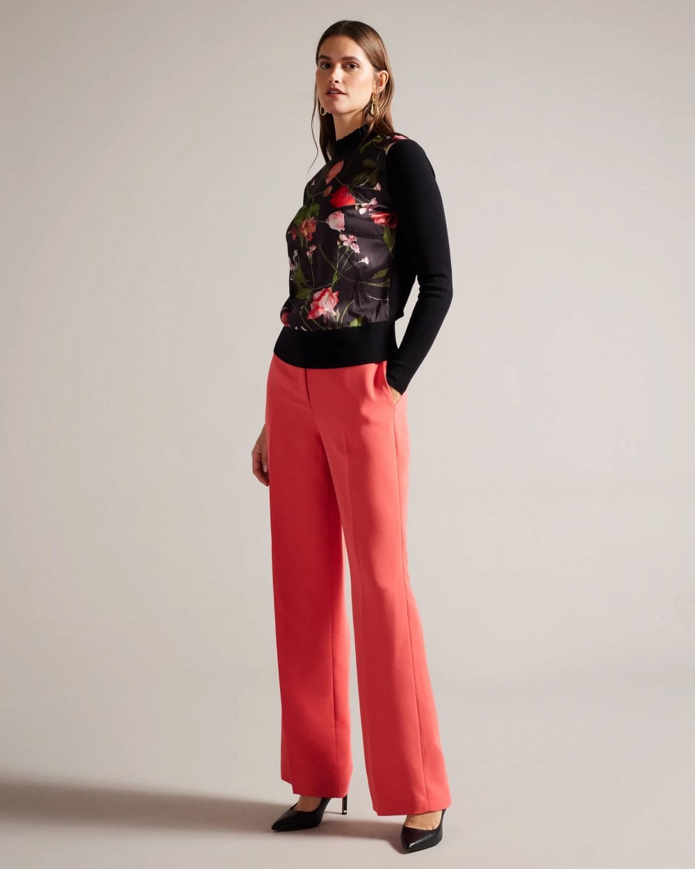 Ted Baker Frasiee Womens Woven Front Sweater