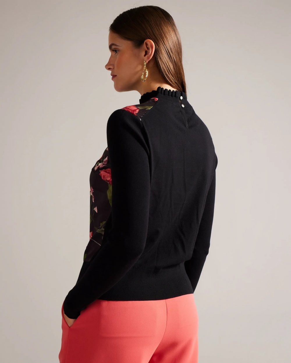 Ted Baker Frasiee Womens Woven Front Sweater