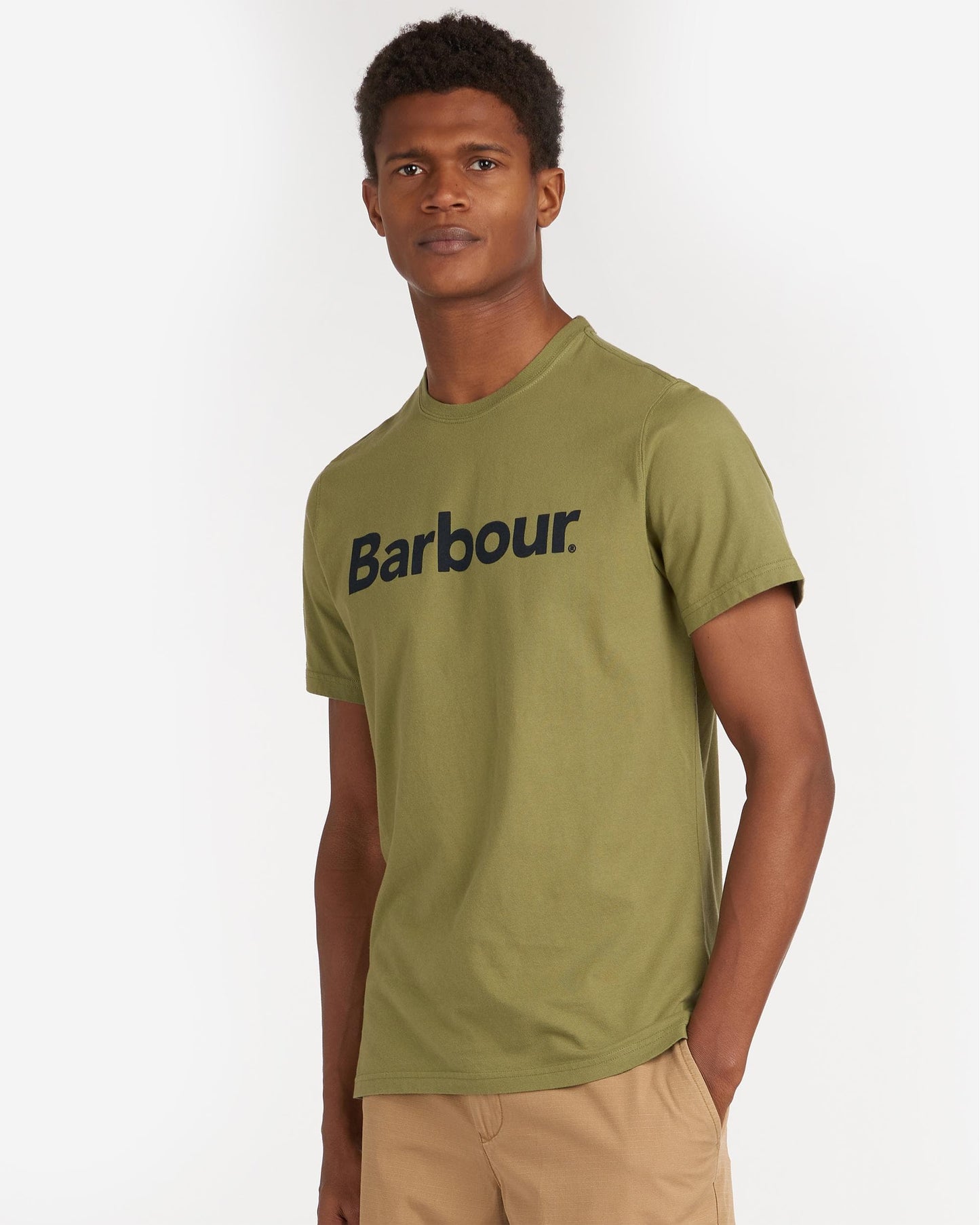 Barbour Logo Mens T-Shirt - Burnt Olive