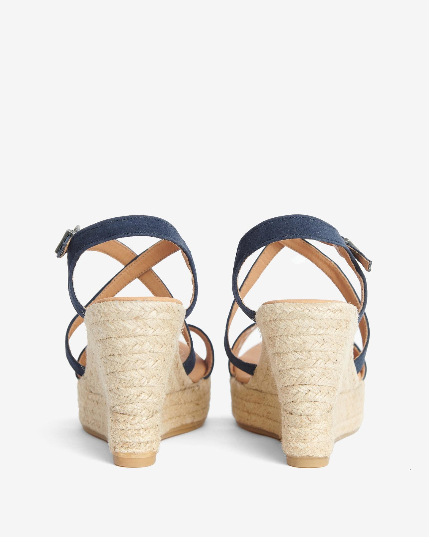 Barbour Lucia Womens Wedge Espadrilles - Dark Navy