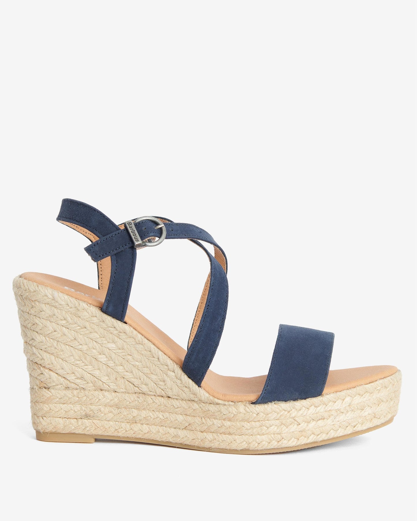 Barbour Lucia Womens Wedge Espadrilles - Dark Navy