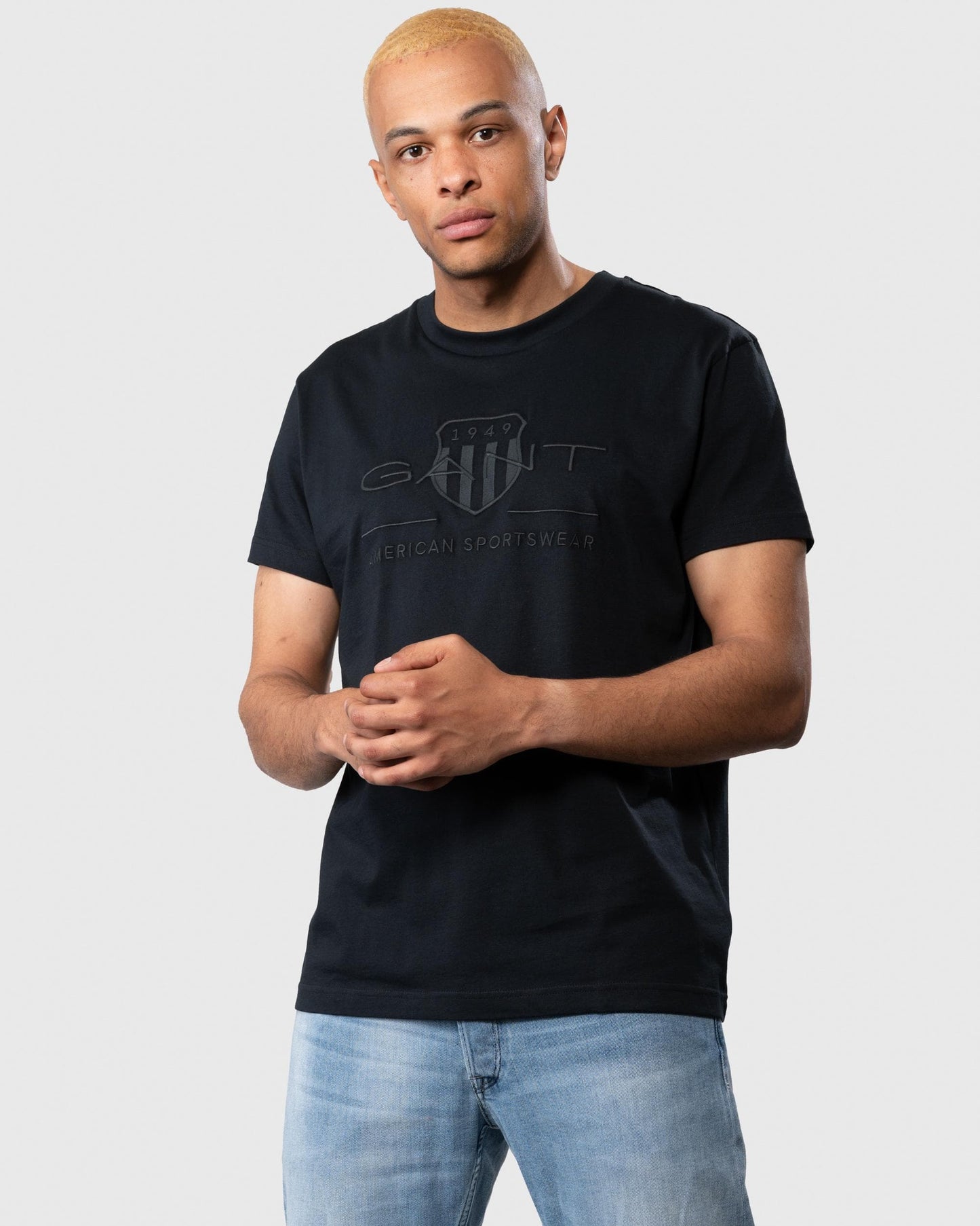 GANT Tonal Archive Shield Mens T-Shirt - 5 Black