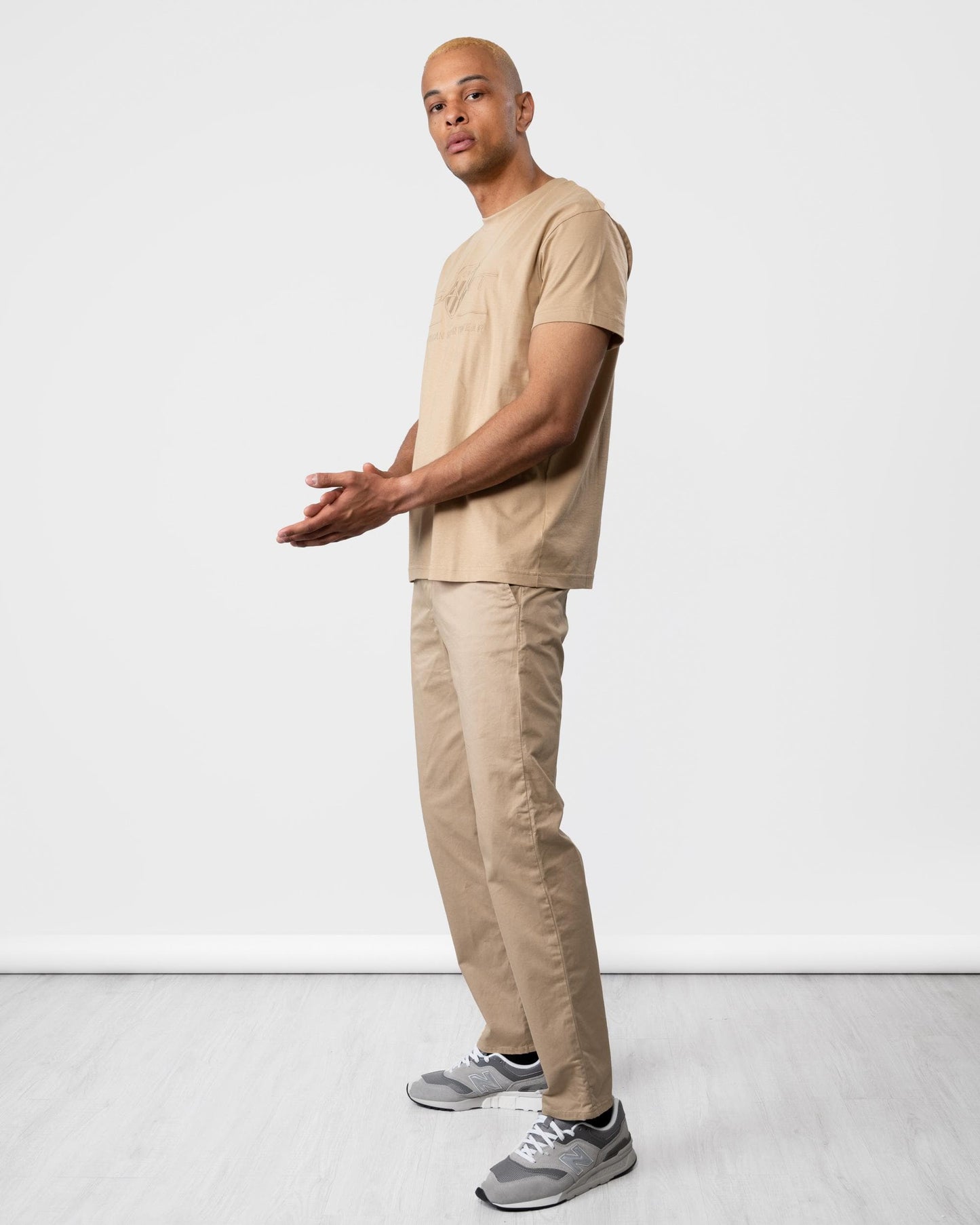 GANT Tonal Archive Shield Mens T-Shirt - 256 Hazelwood Beige