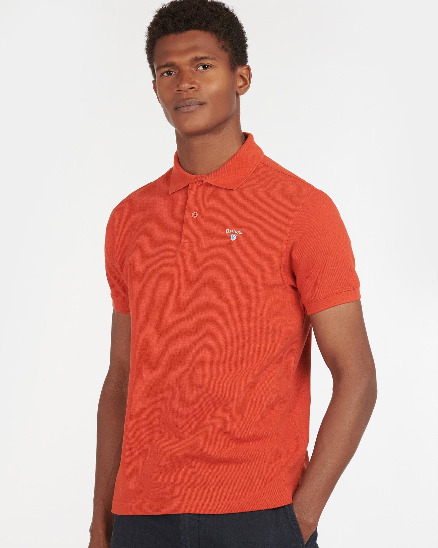 Barbour Mens Sports Polo Shirt - Paprika