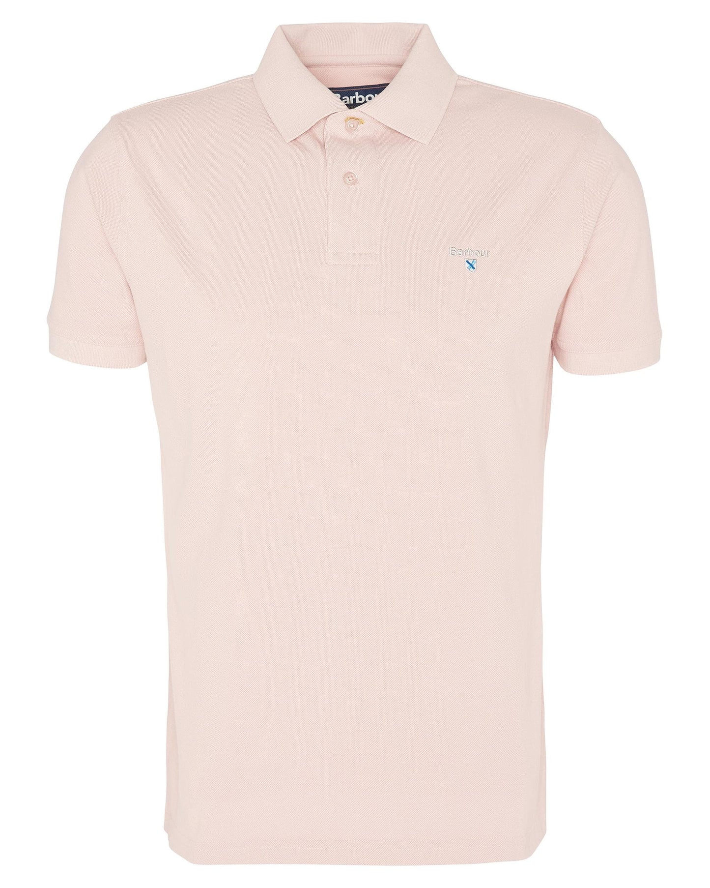 Barbour Mens Sports Polo Shirt - Pink Mist