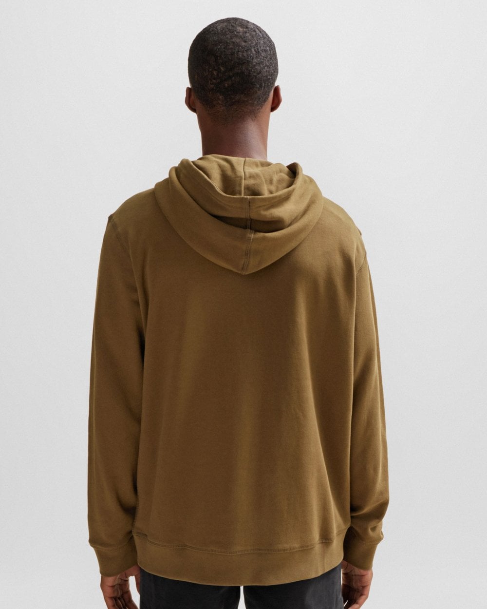 BOSS Orange Wetalk Mens Pullover Hoodie With Logo Patch - Brown 368