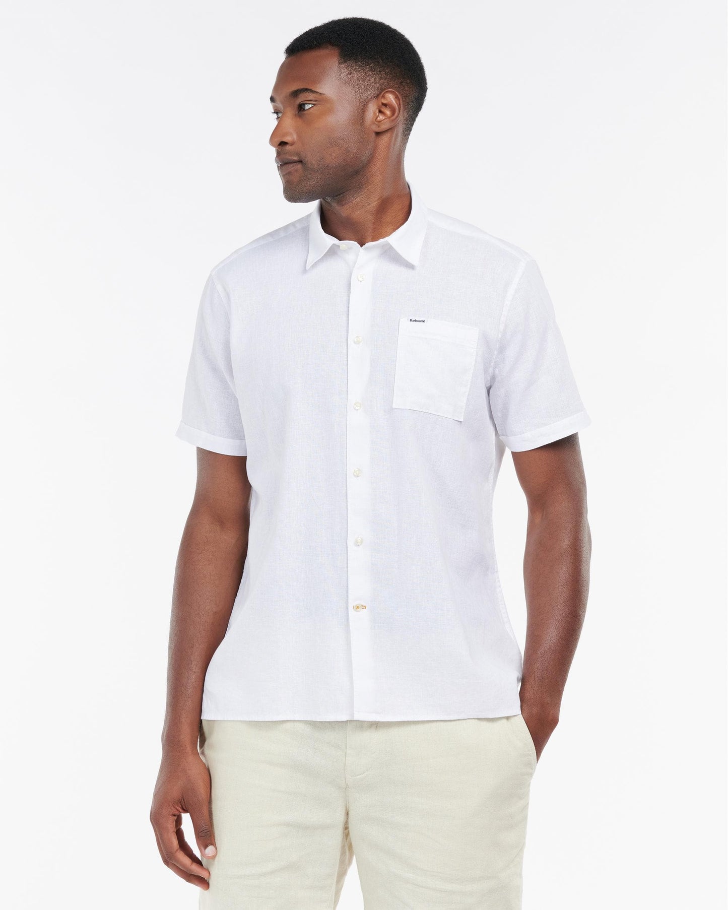 Barbour Nelson Mens Summer Shirt - White