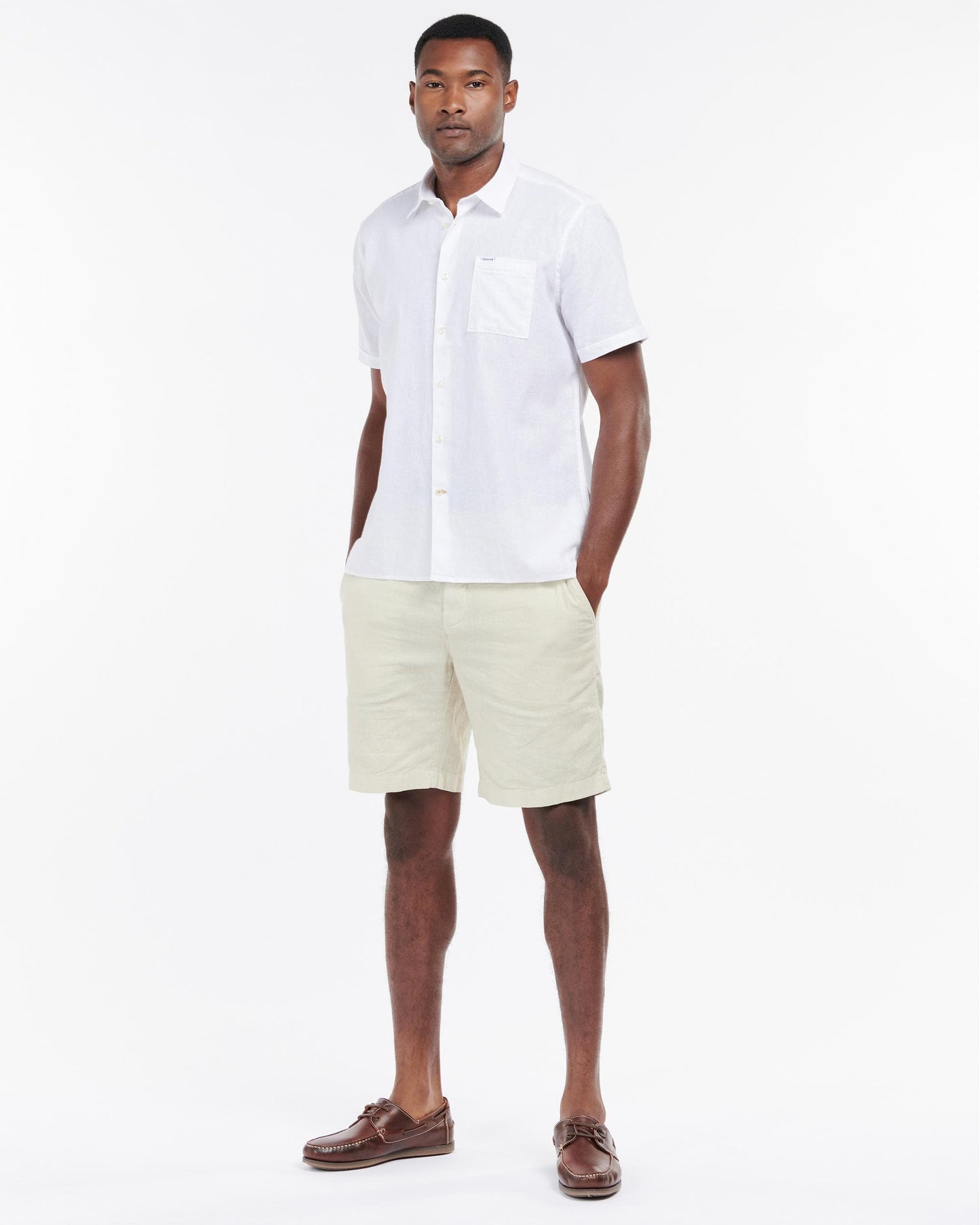 Barbour Nelson Mens Summer Shirt - White