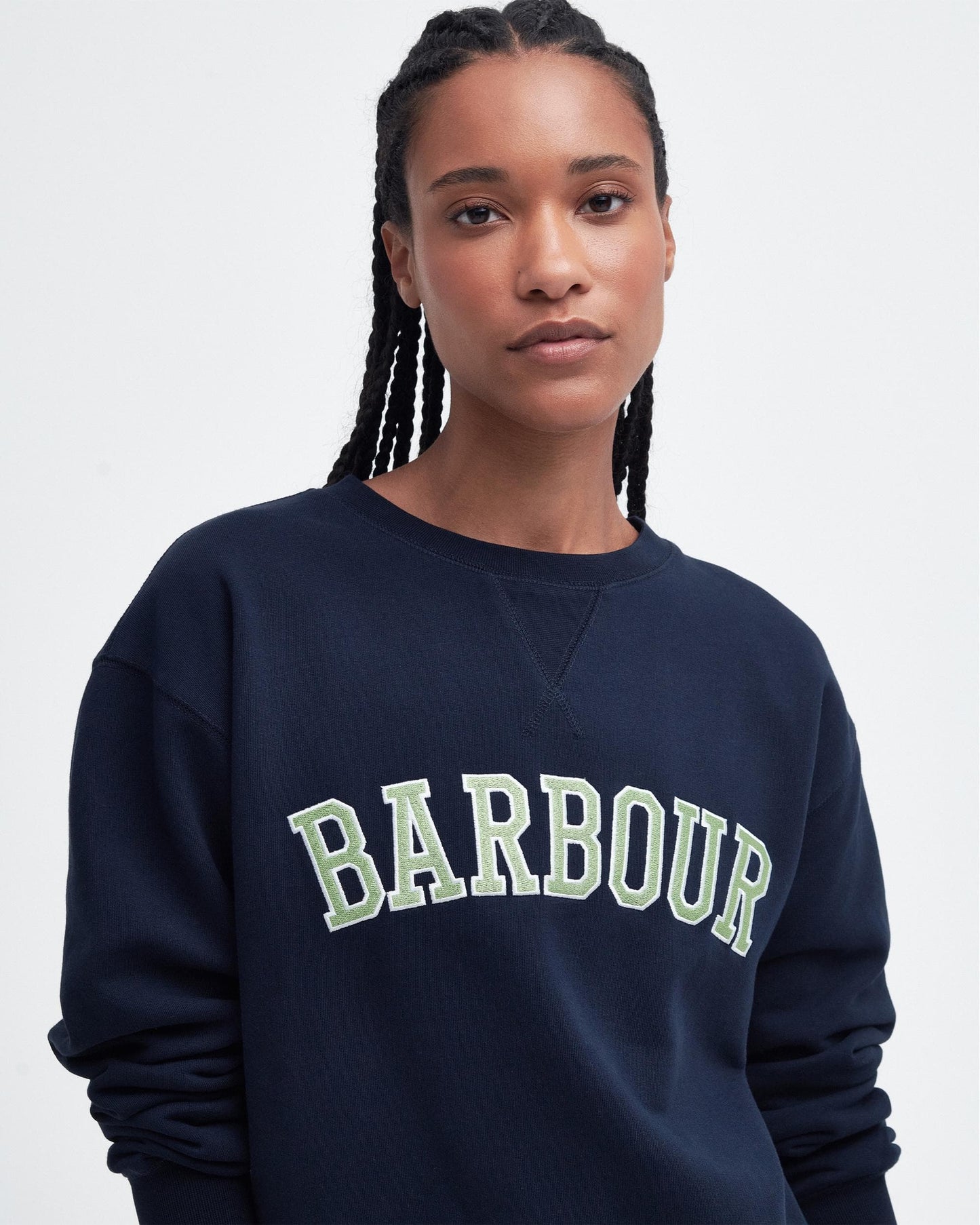Barbour Northumberland Womens Drop Shoulder Sweatshirt - Navy