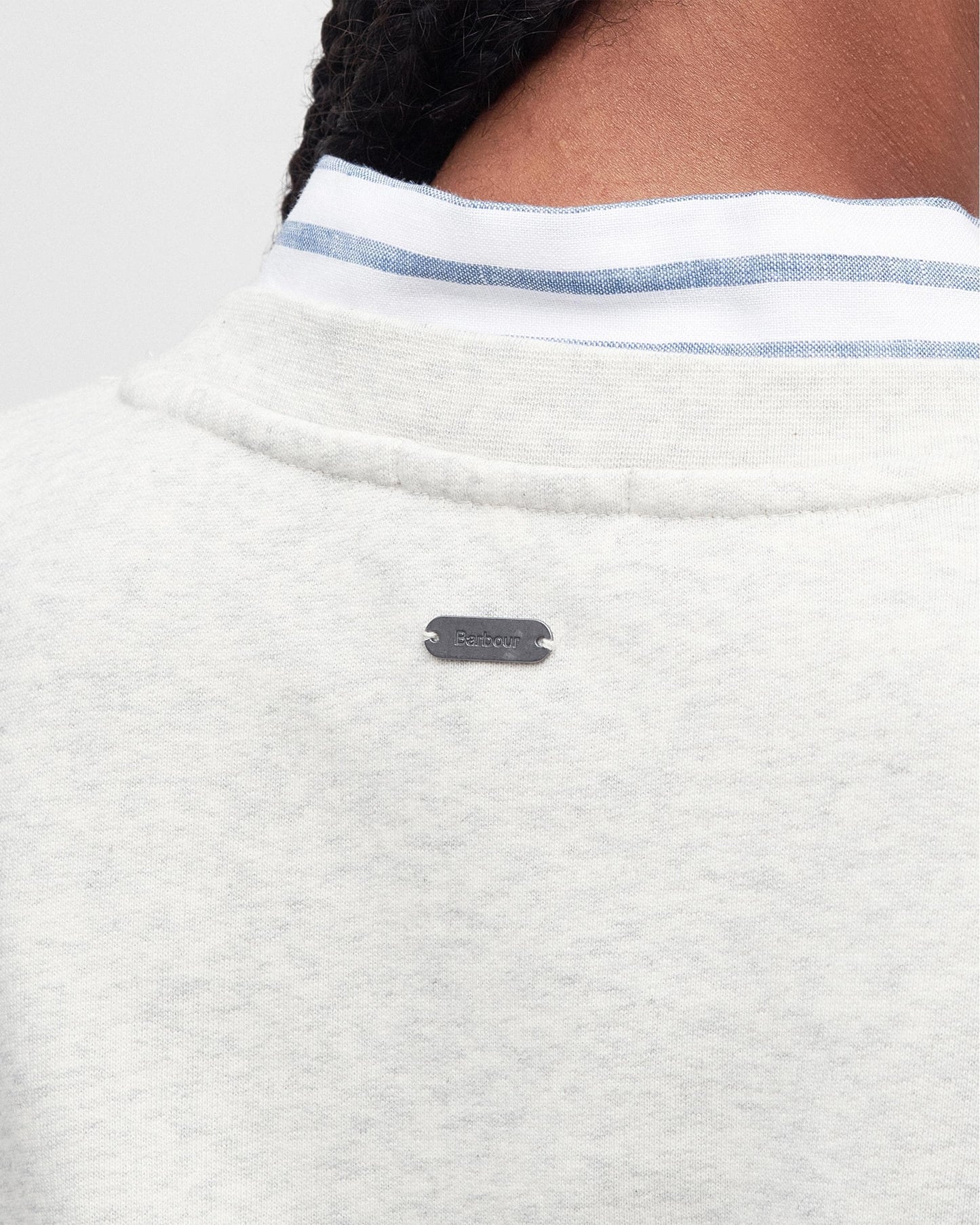 Barbour Northumberland Womens Drop Shoulder Sweatshirt - Cloud/Navy