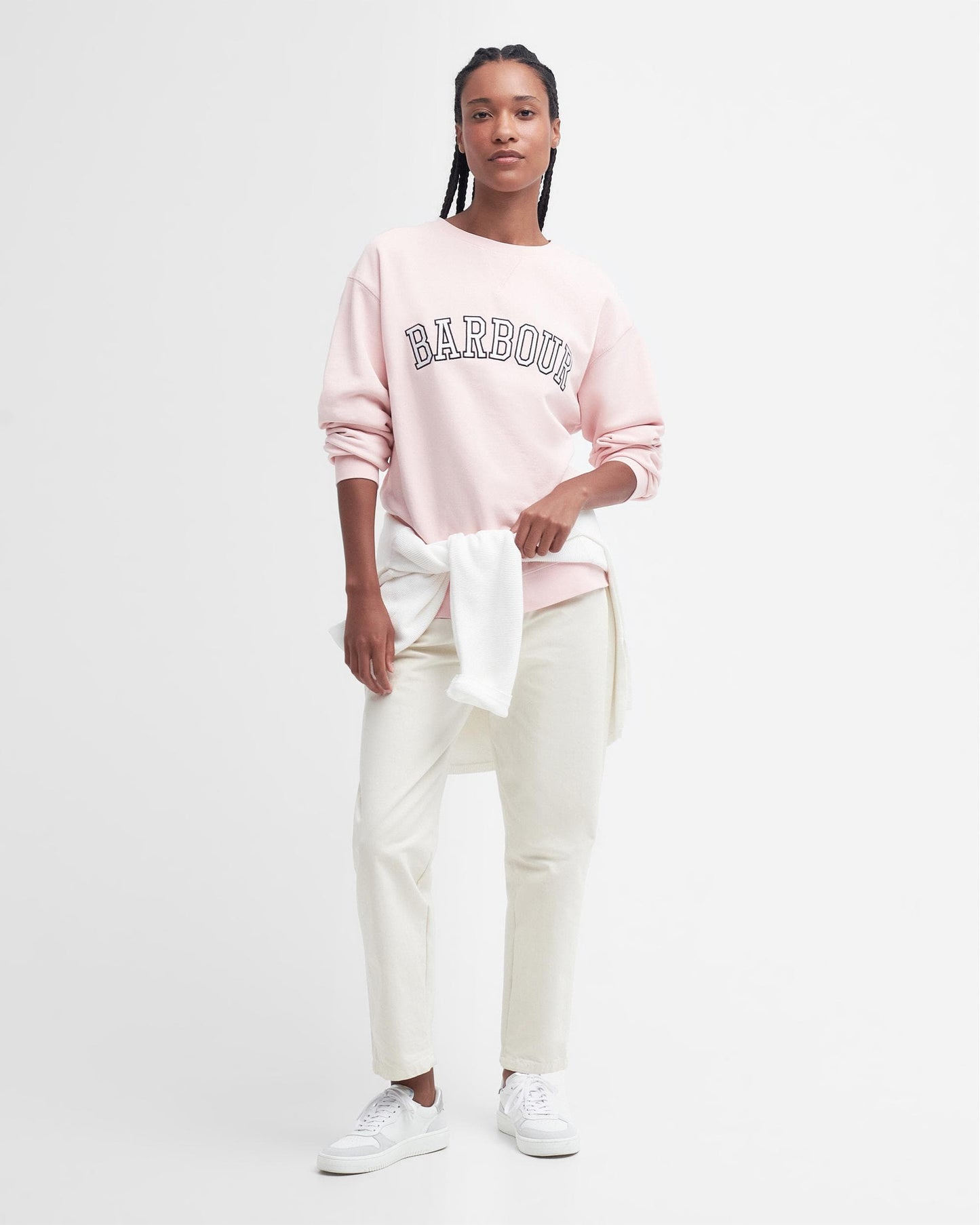 Barbour Northumberland Womens Drop Shoulder Sweatshirt - Shell Pink