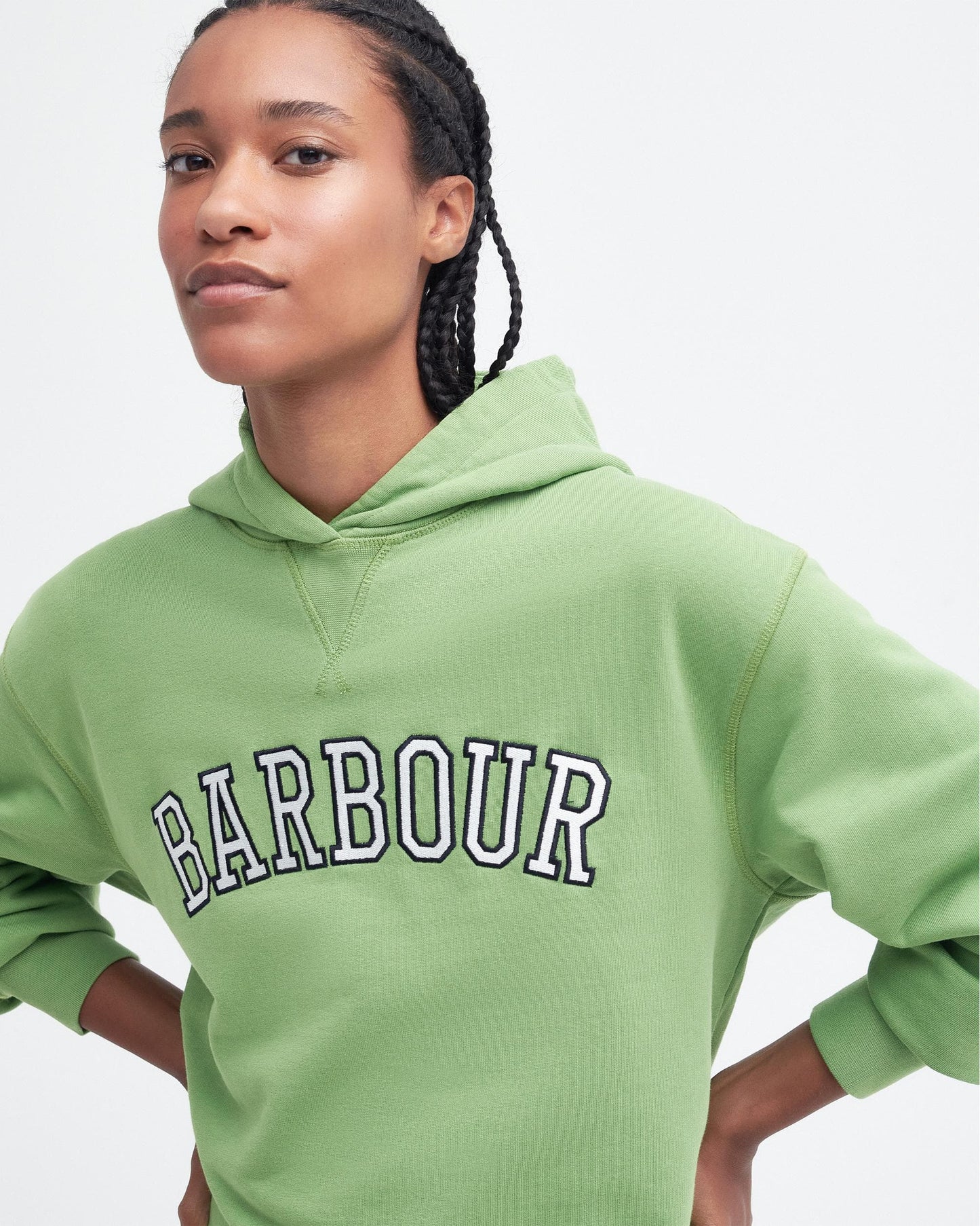 Barbour Northumberland Womens Hoodie - Nephrite Green