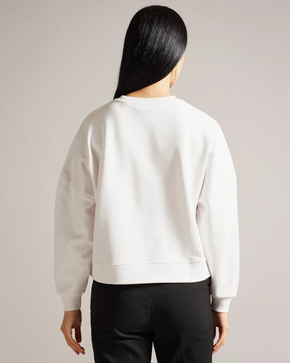 Ted Baker Marelaa Womens Sweatshirt With Boucle Flower