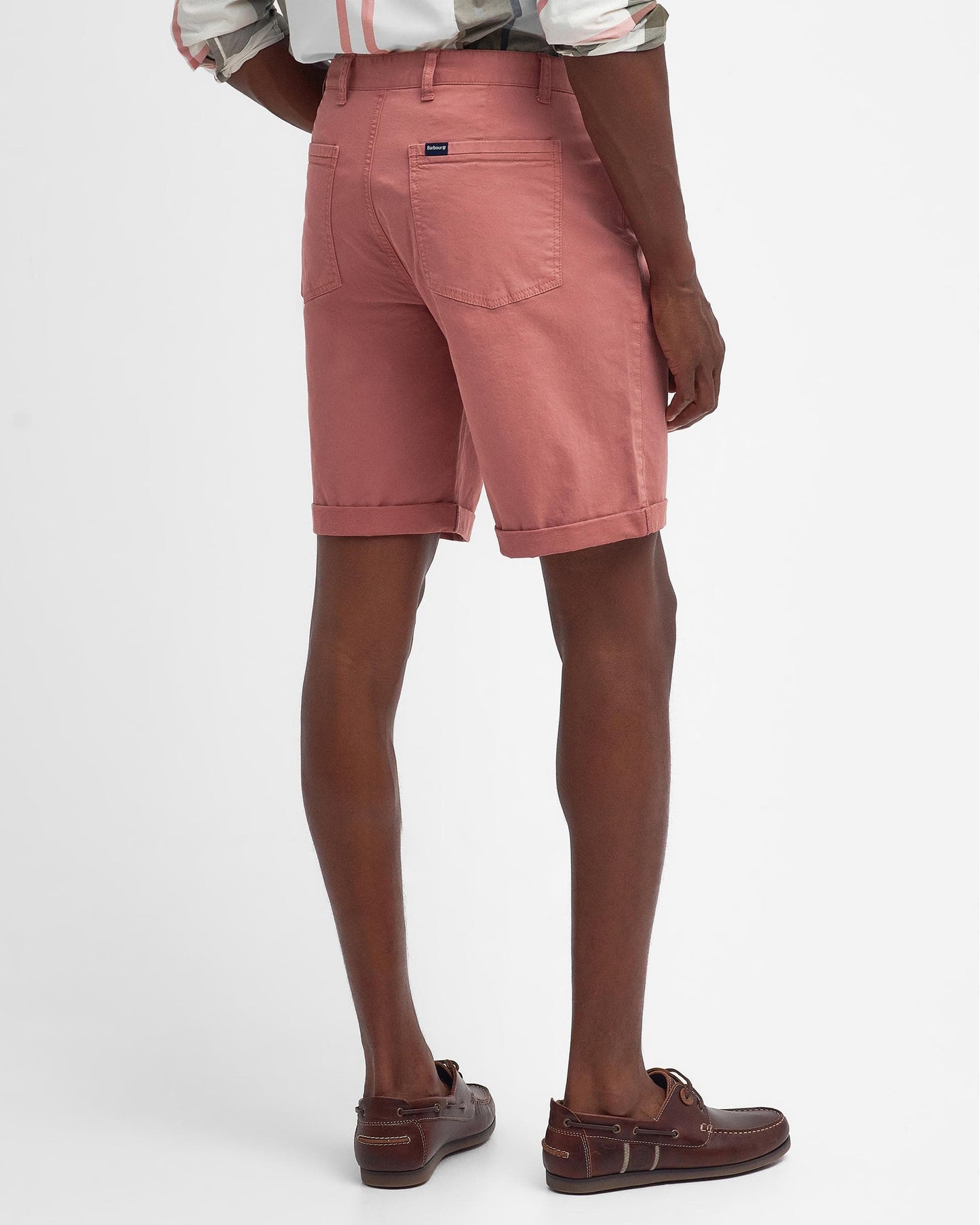 Barbour Overdyed Mens Twill Shorts - Pink Clay