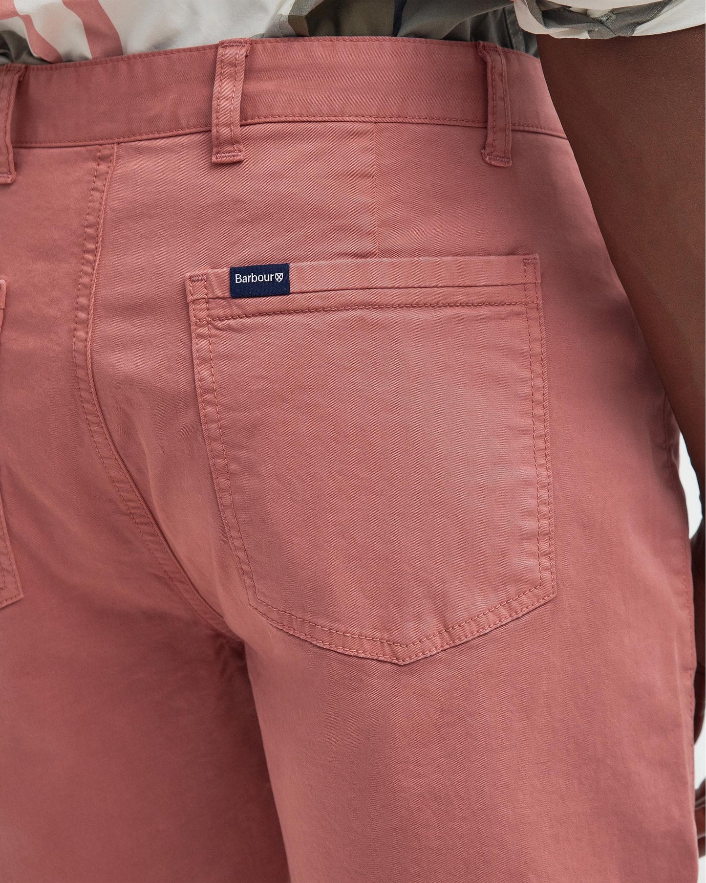 Barbour Overdyed Mens Twill Shorts - Pink Clay