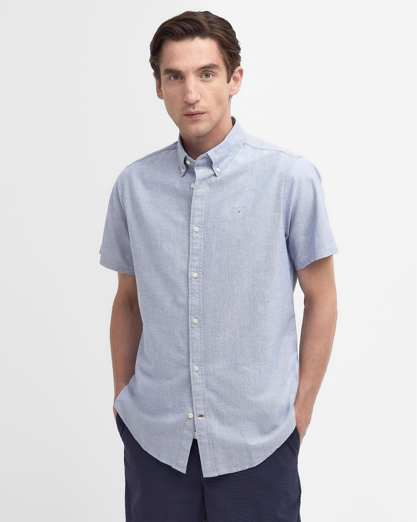 Barbour Oxtown Mens Tailored Shirt - Dark Denim
