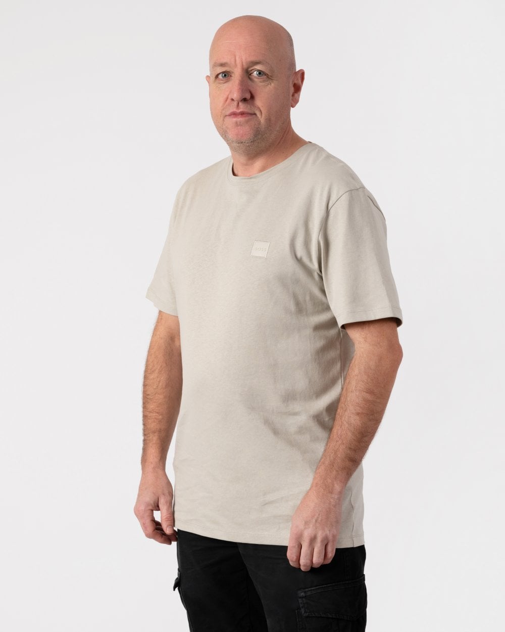BOSS Orange Tales Mens Cotton-Jersey T-shirt With Logo Patch