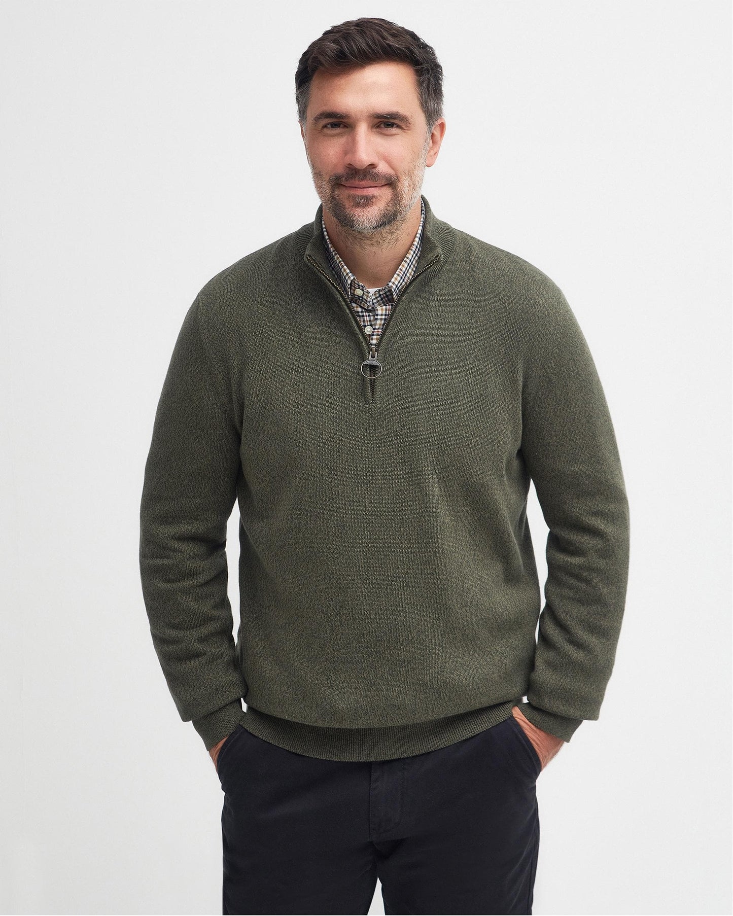 Barbour Whitfield Mens Half Zip Jumper