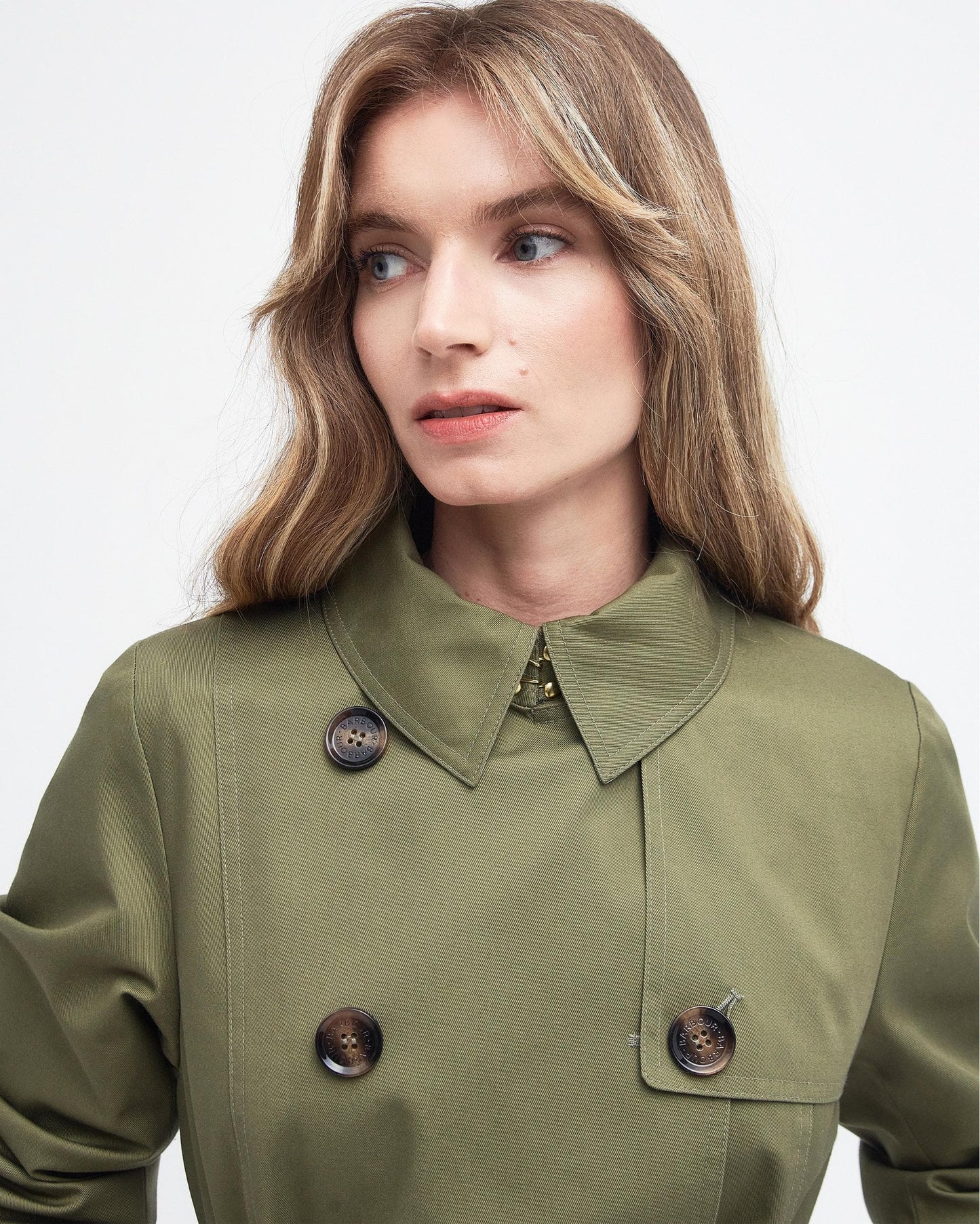 Barbour Short Greta Womens Showerproof Trenchcoat