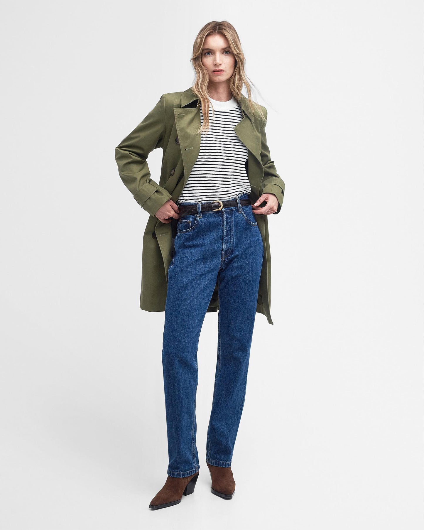 Barbour Short Greta Womens Showerproof Trenchcoat
