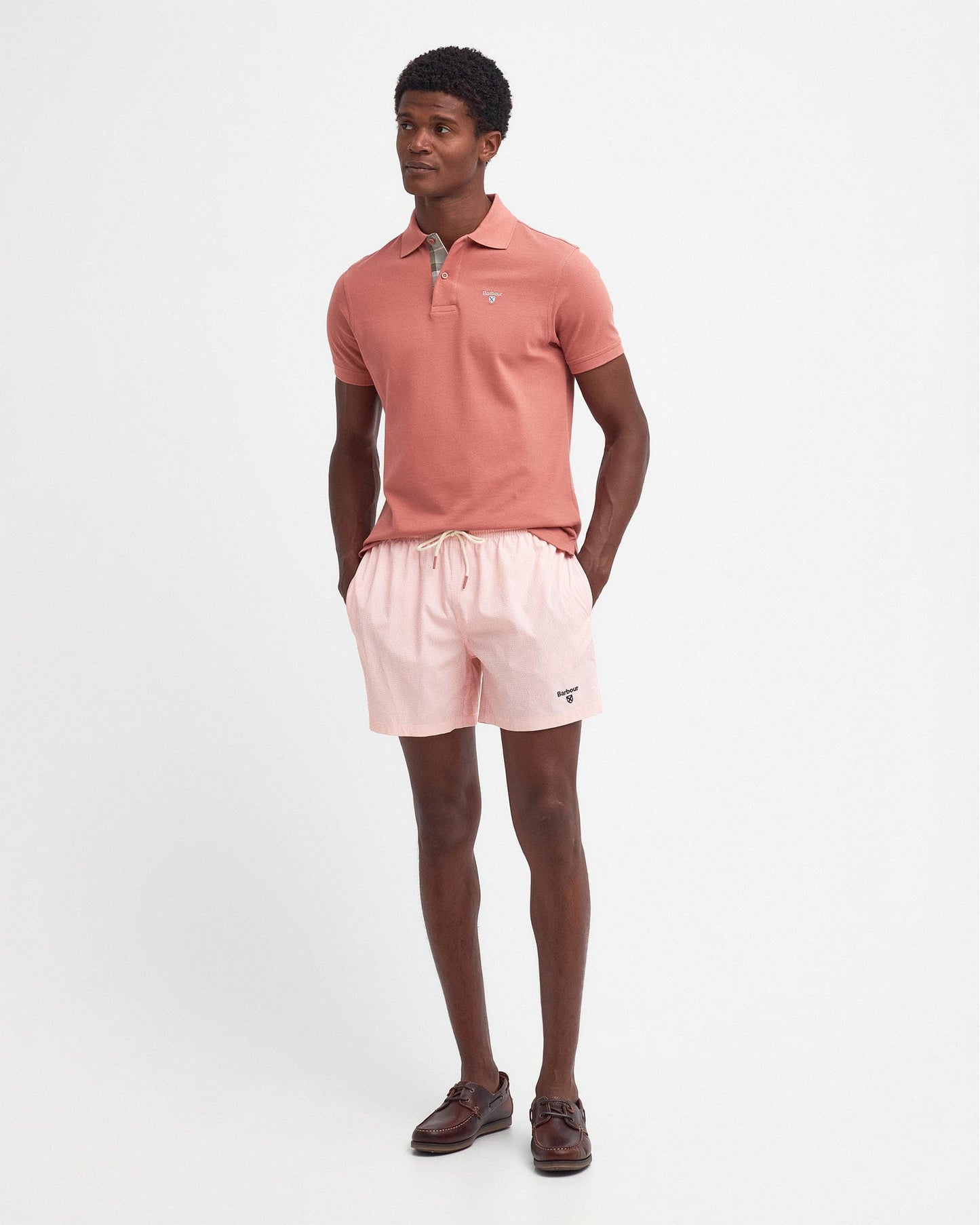 Barbour Somerset Mens Swim Shorts - Pink Clay