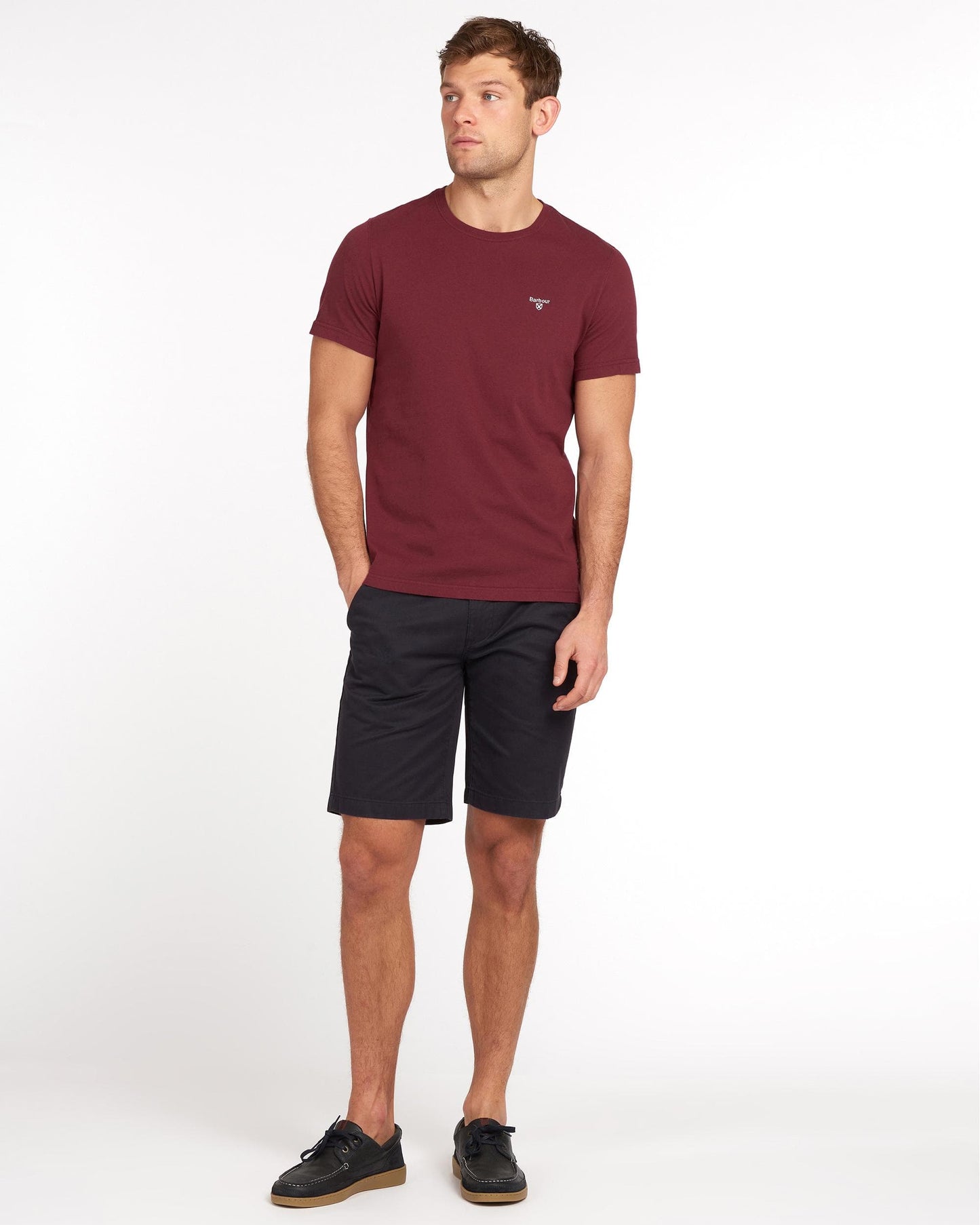 Barbour Sports Mens T-Shirt - Ruby