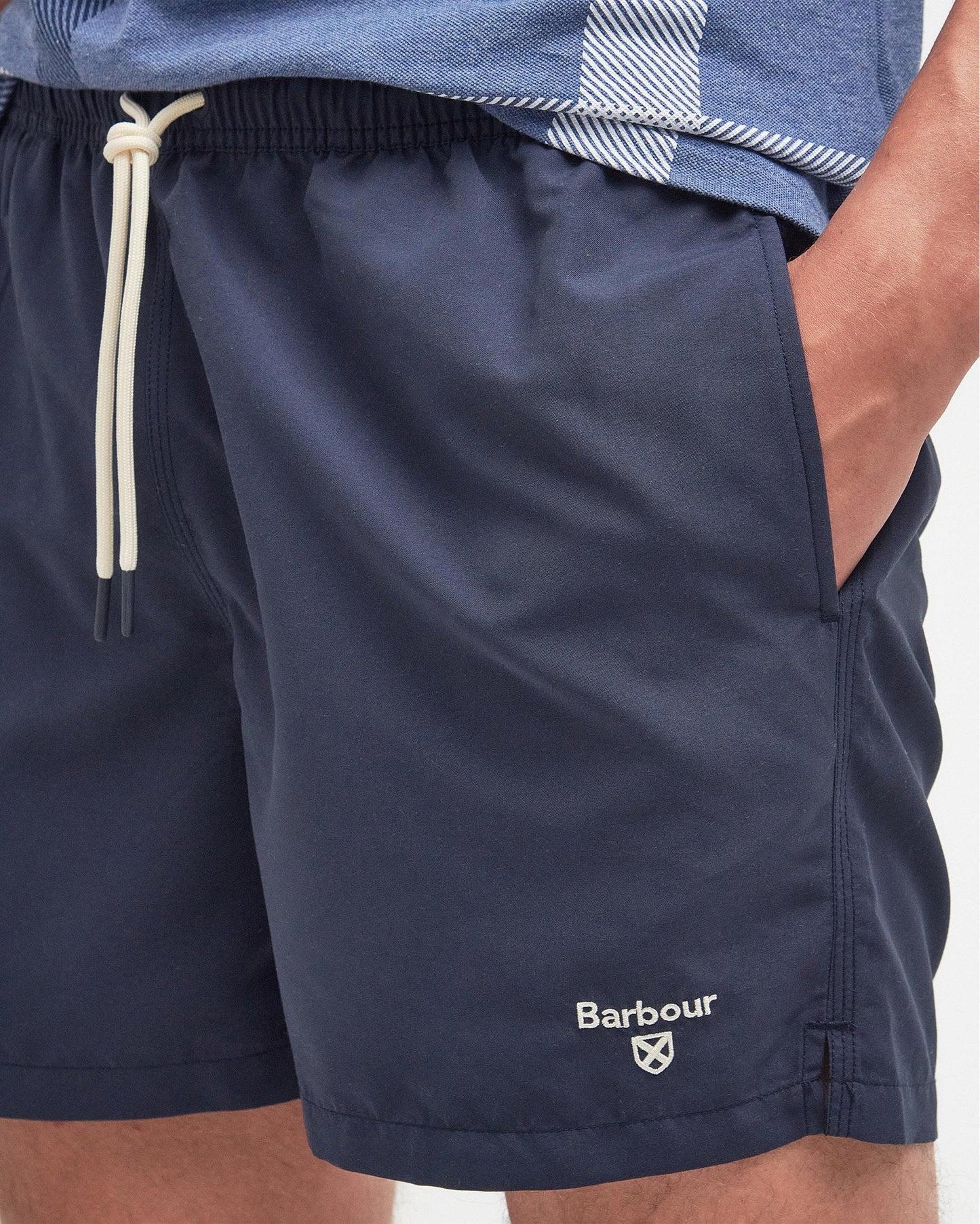 Barbour Staple Logo Mens 5 Swim Shorts - Navy