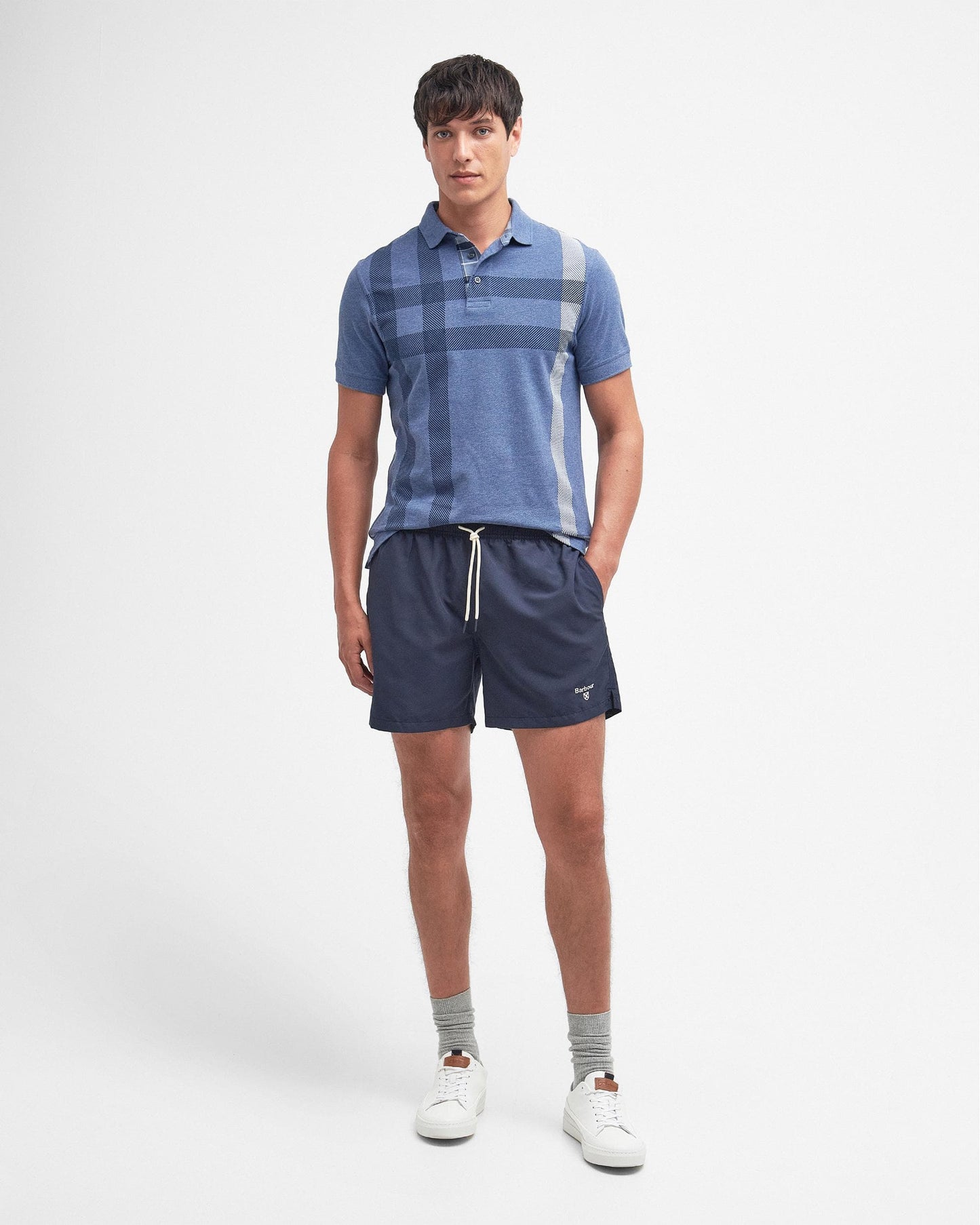Barbour Staple Logo Mens 5 Swim Shorts - Navy