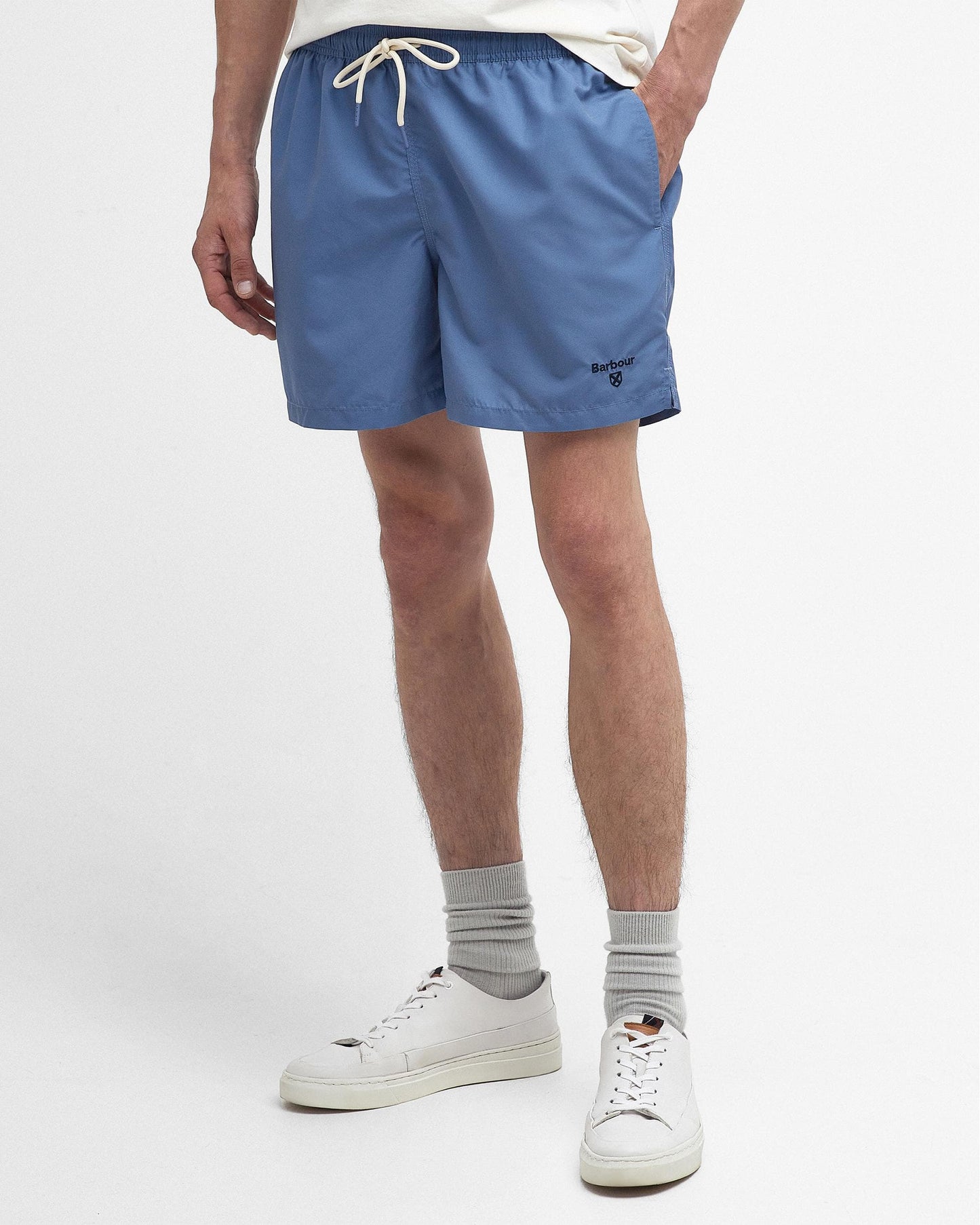 Barbour Staple Logo Mens 5 Swim Shorts - Force Blue