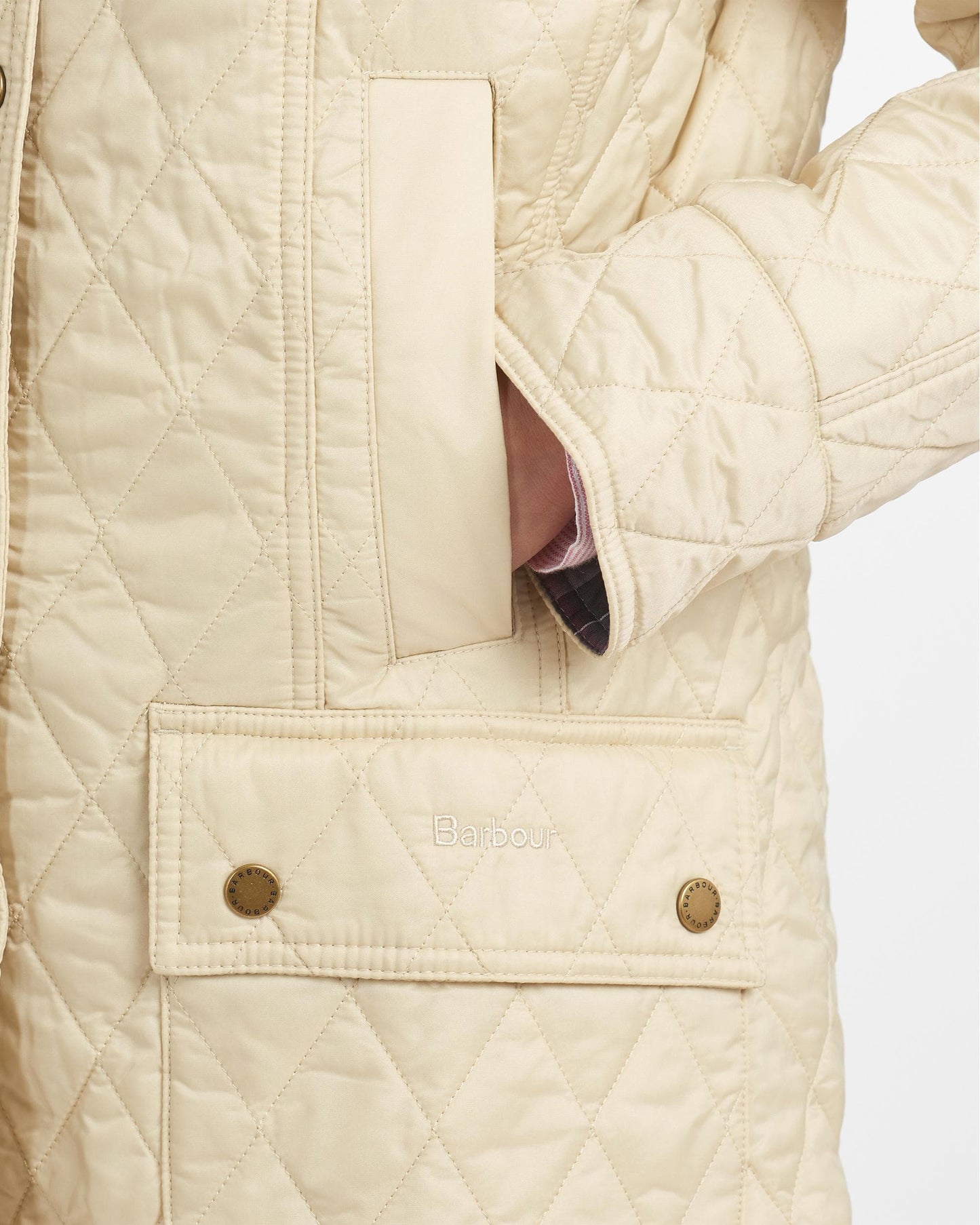 Barbour Summer Beadnell Womens Quilted Jacket - Pearl