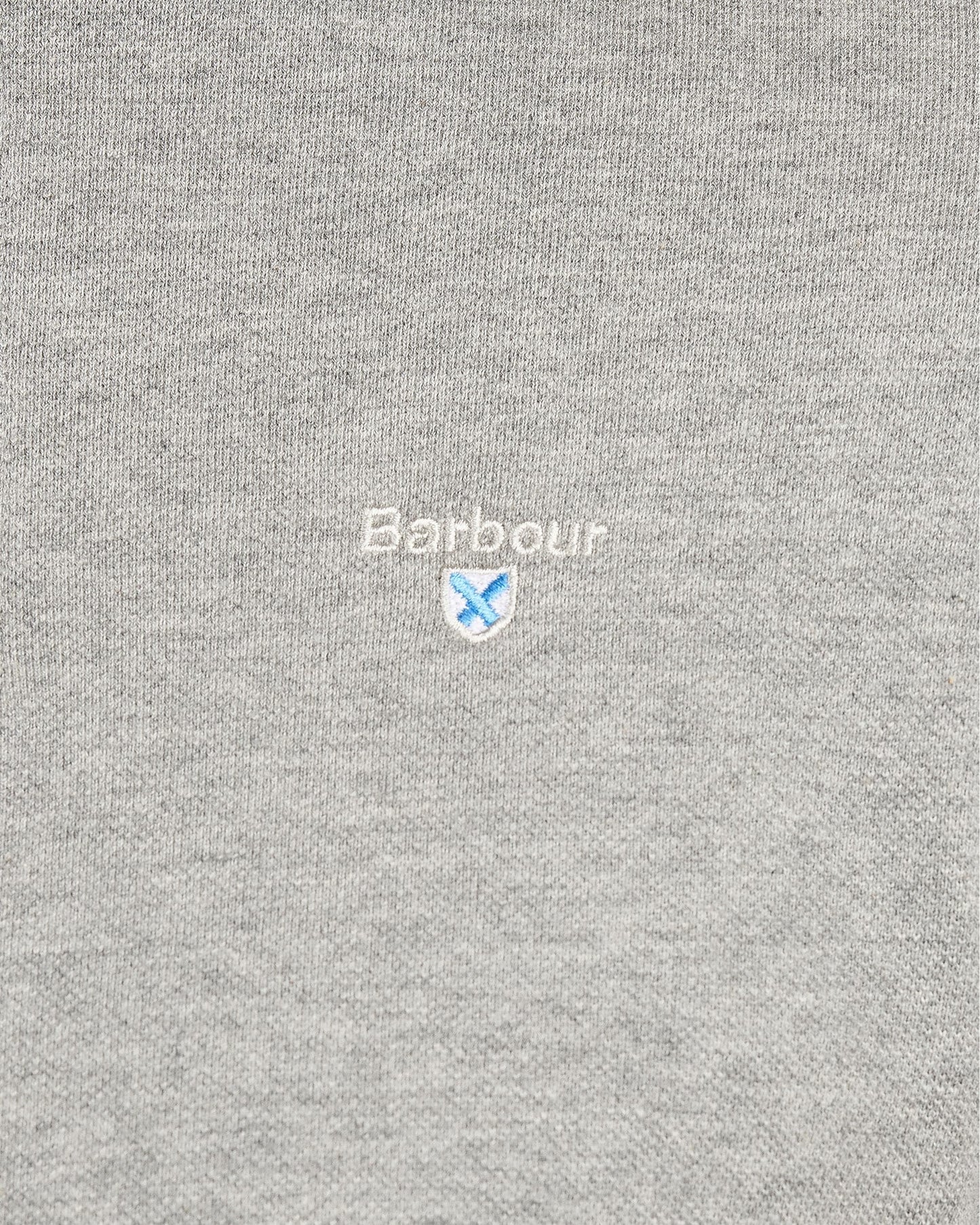 Barbour Tartan Pique Mens Polo - Grey Marl