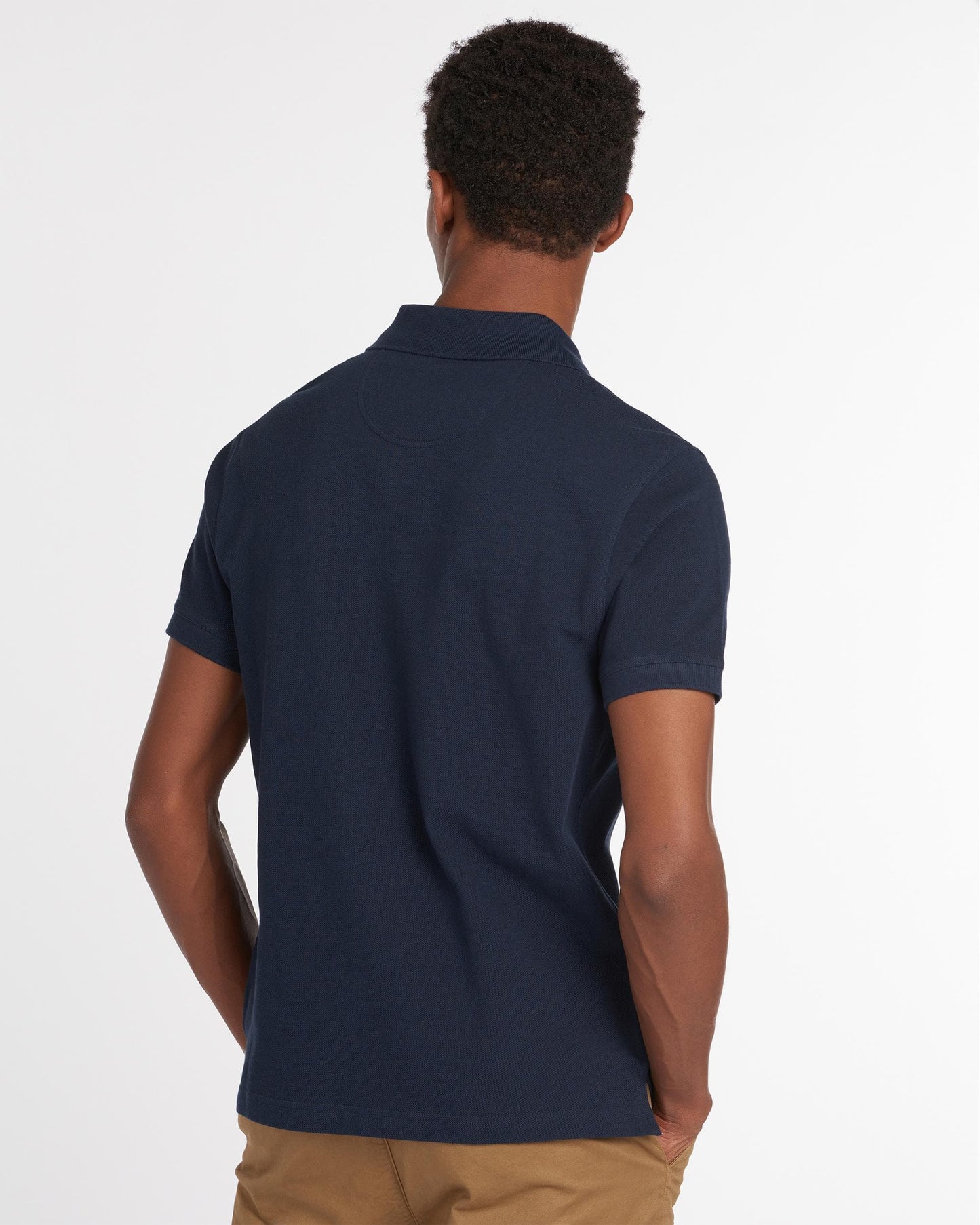 Barbour Tartan Pique Mens Polo S/S 25 - New Navy