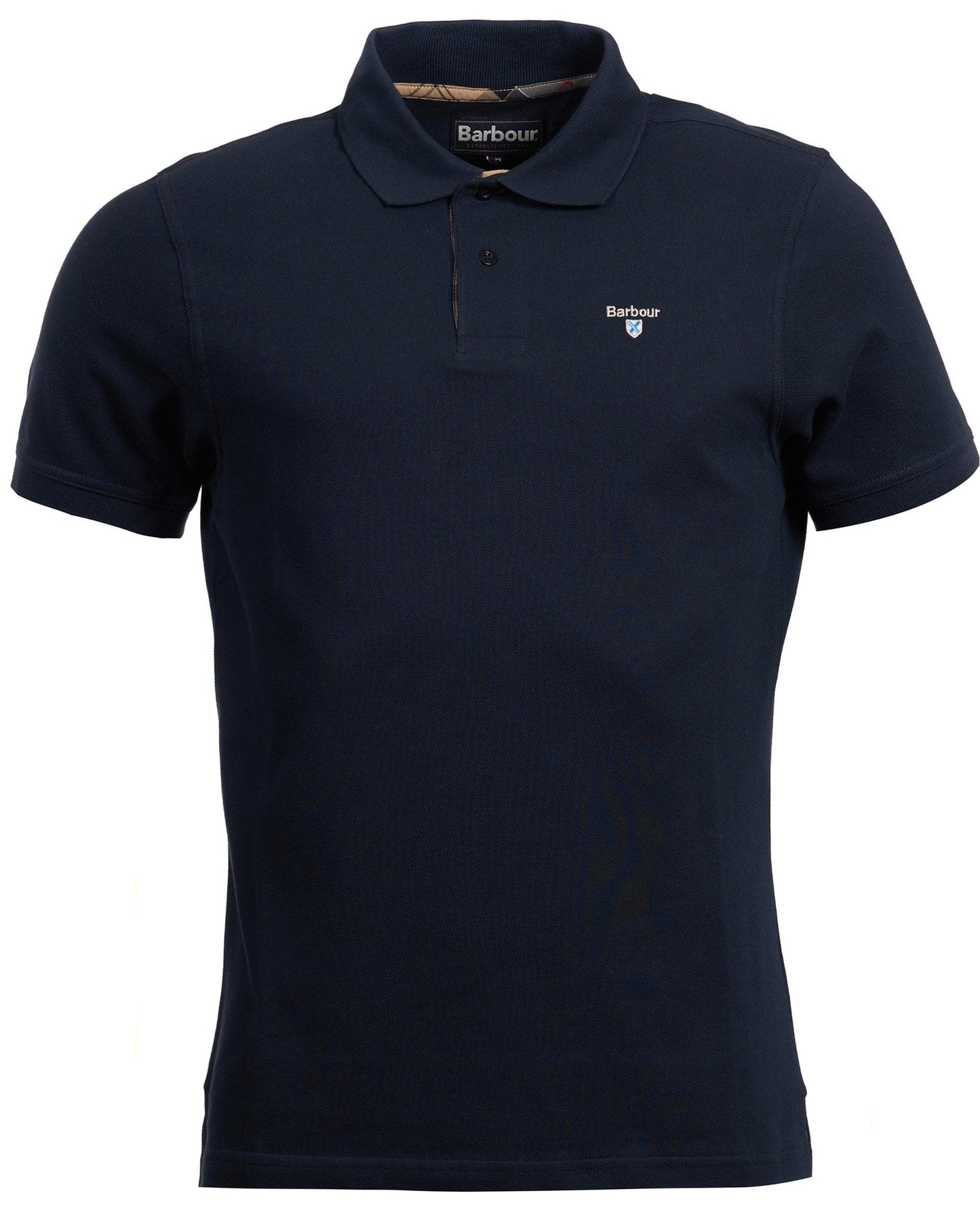 Barbour Tartan Pique Mens Polo S/S 25 - New Navy