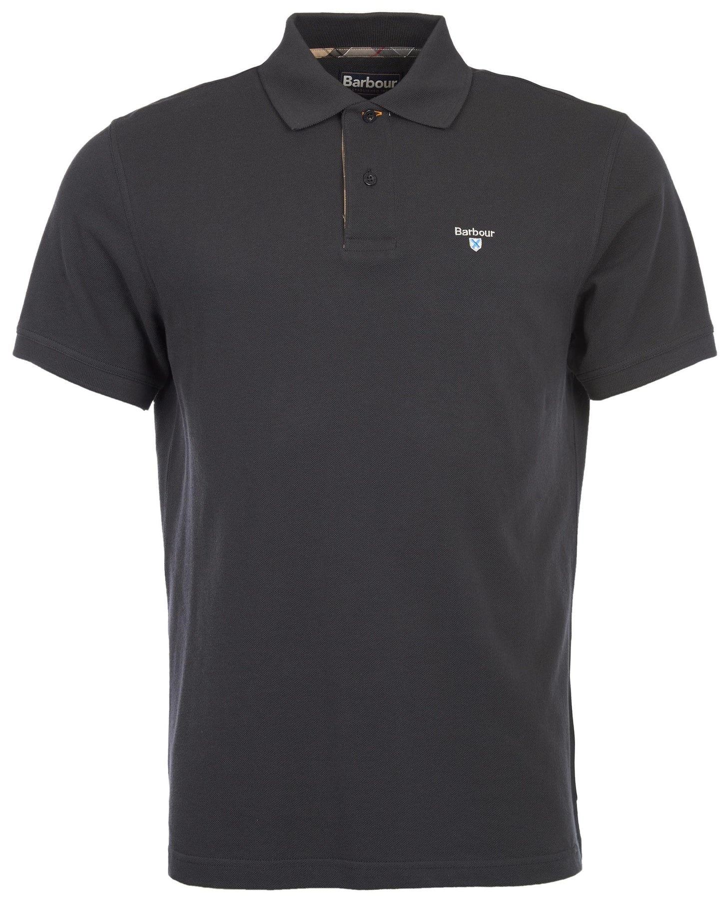 Barbour Tartan Pique Mens Polo S/S 25 - Navy/Dress