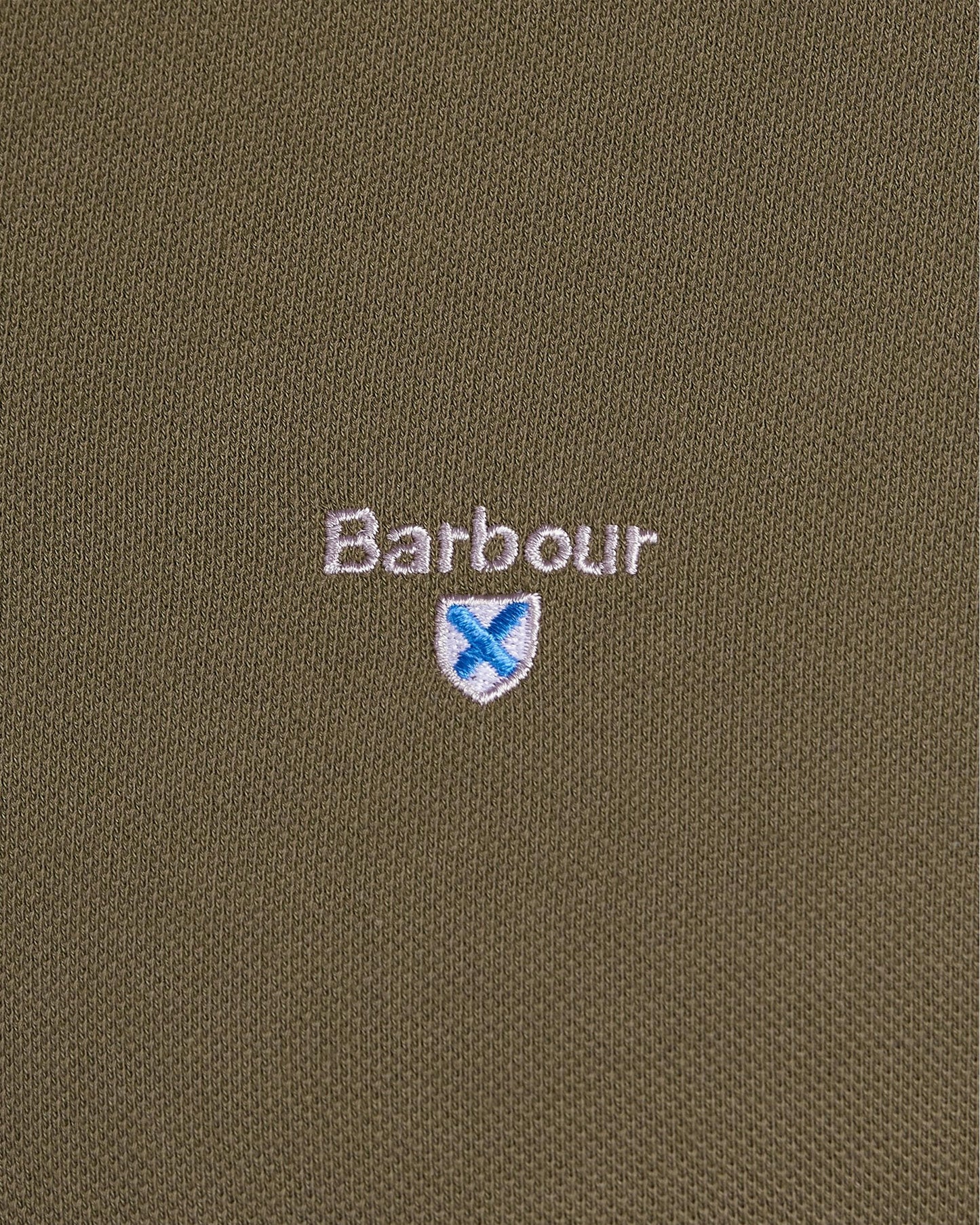 Barbour Tartan Pique Mens Polo - Dark Olive/Classic