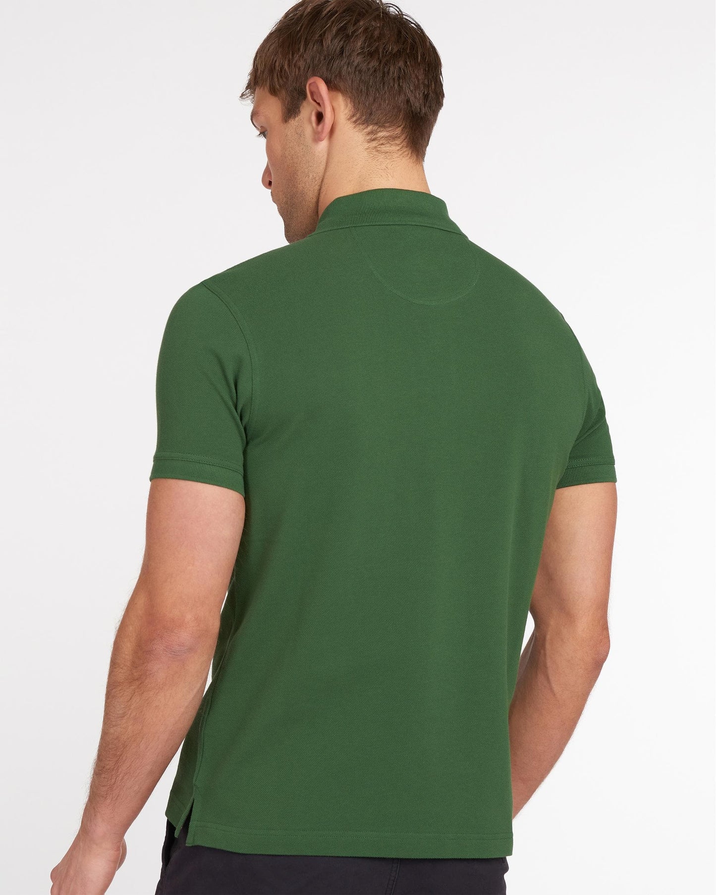 Barbour Tartan Pique Mens Polo - Racing Green