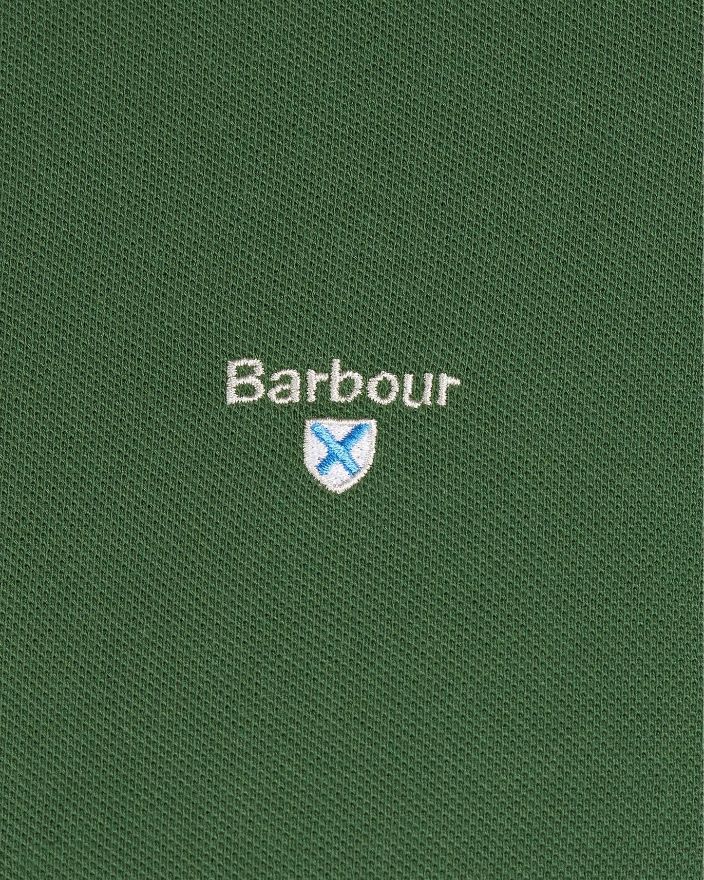 Barbour Tartan Pique Mens Polo - Racing Green