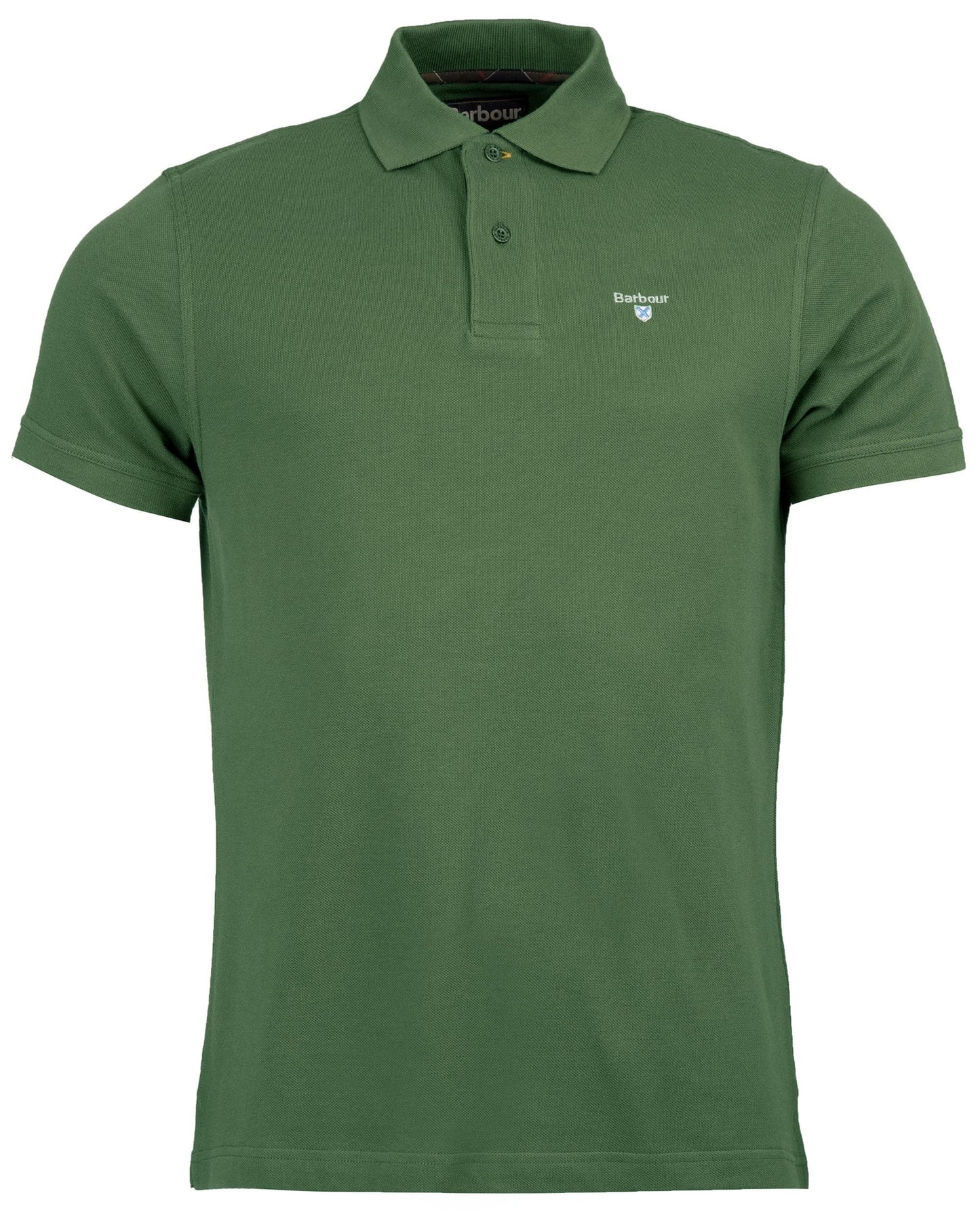 Barbour Tartan Pique Mens Polo - Racing Green