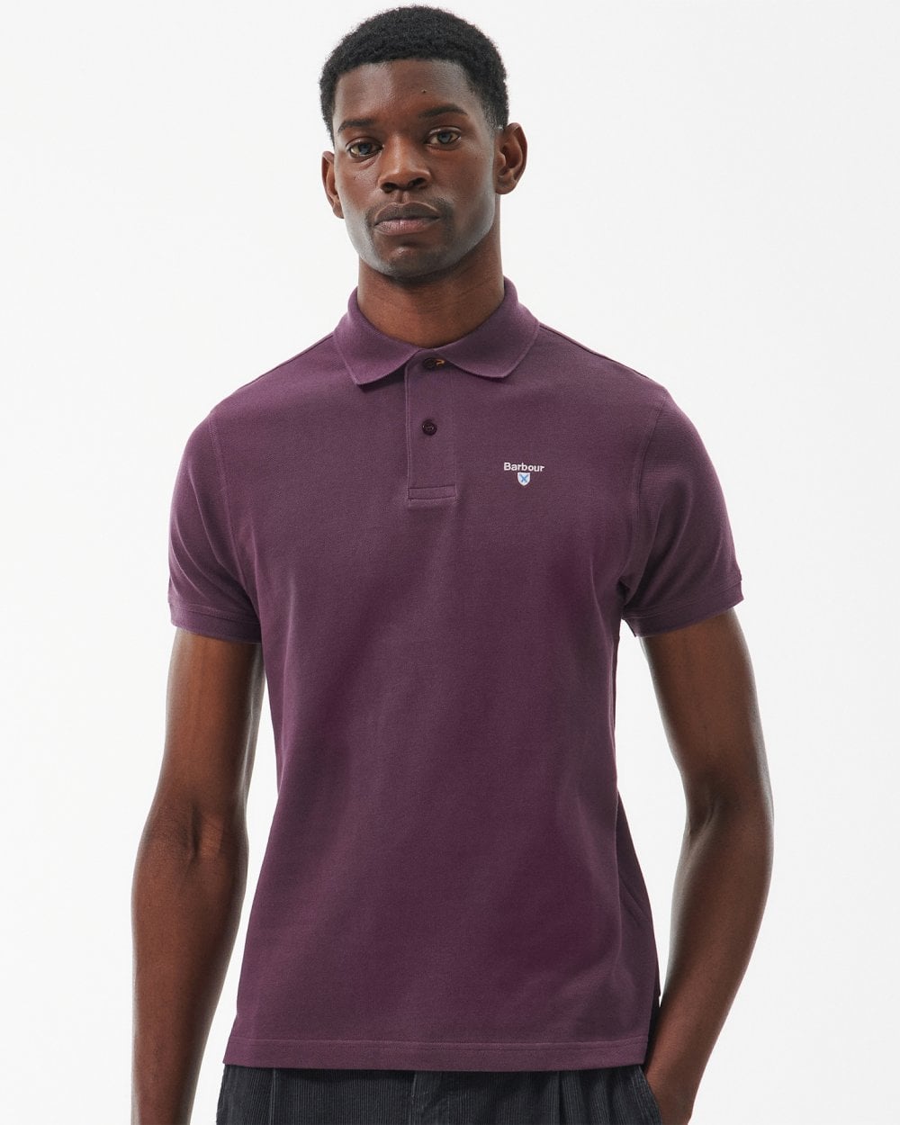 Barbour Tartan Pique Mens Polo - Fig