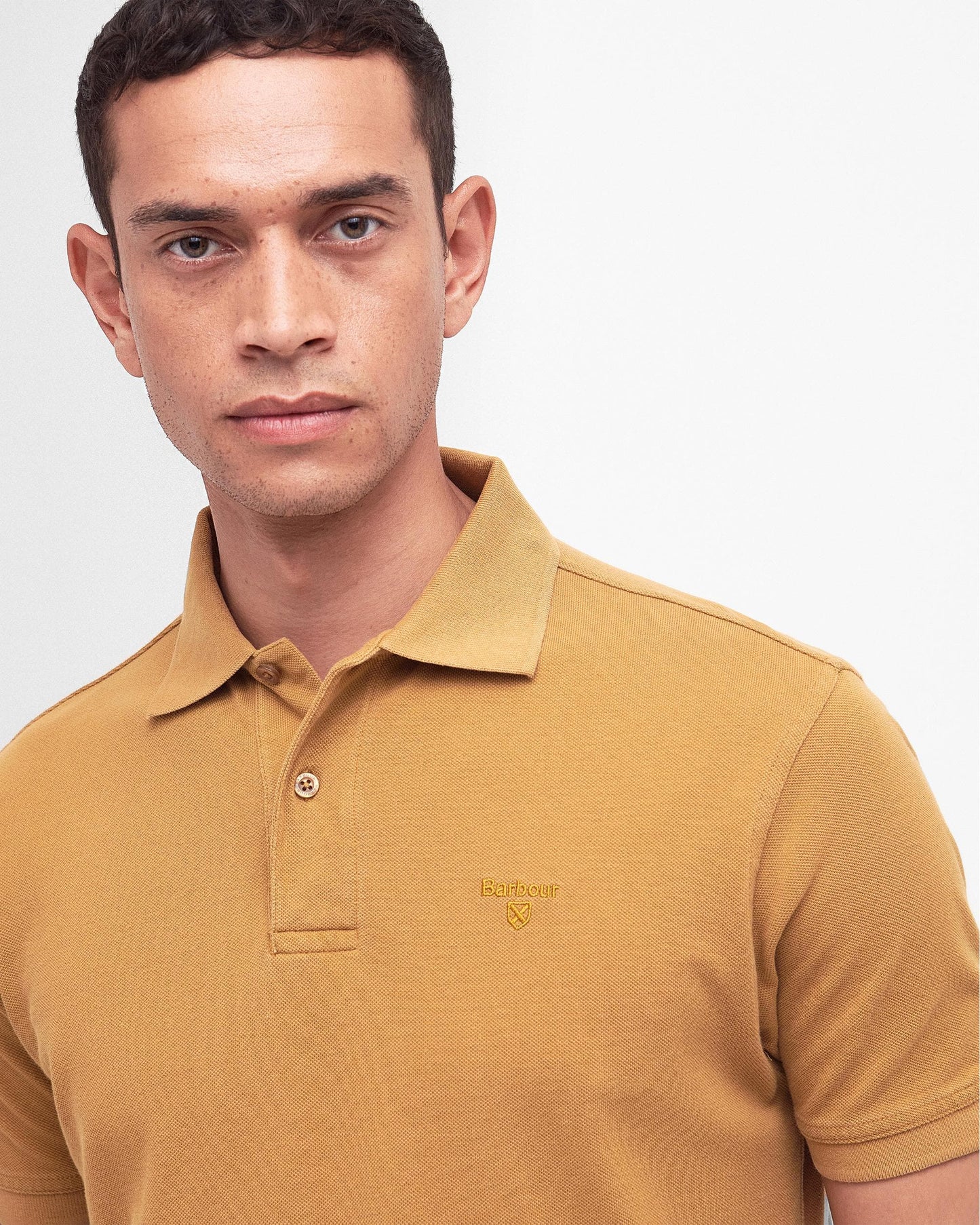 Barbour Wash Sports Mens Polo Shirt - Cumin