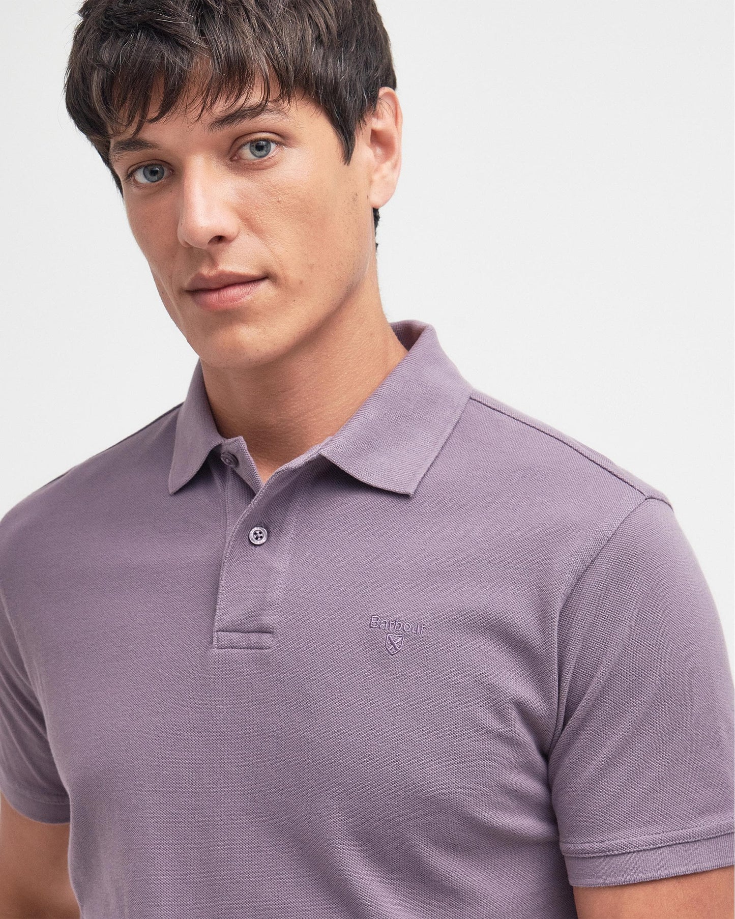 Barbour Wash Sports Mens Polo Shirt - Purple Slate