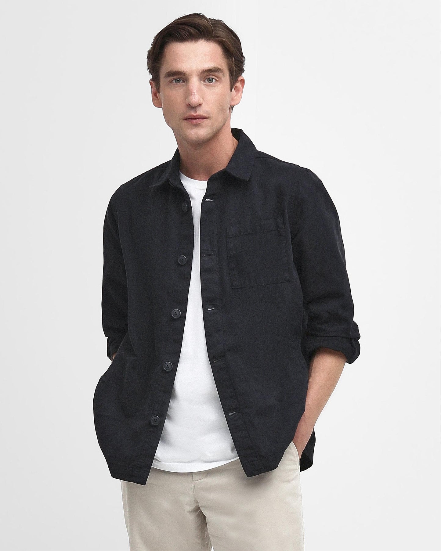 Barbour Washed Mens Overshirt - Navy