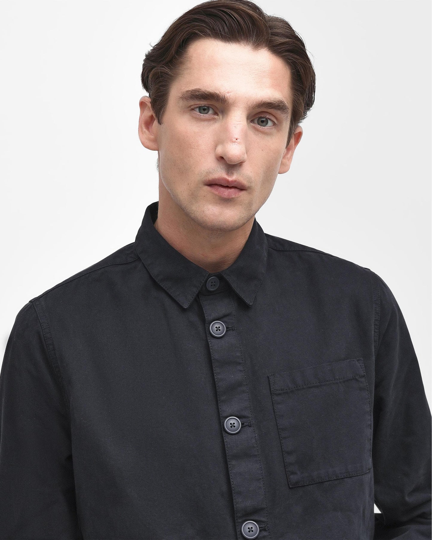 Barbour Washed Mens Overshirt - Navy