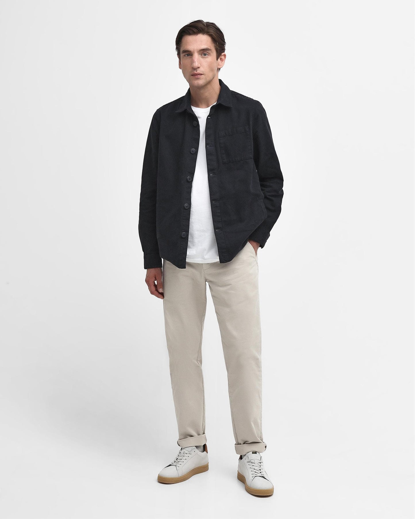 Barbour Washed Mens Overshirt - Navy