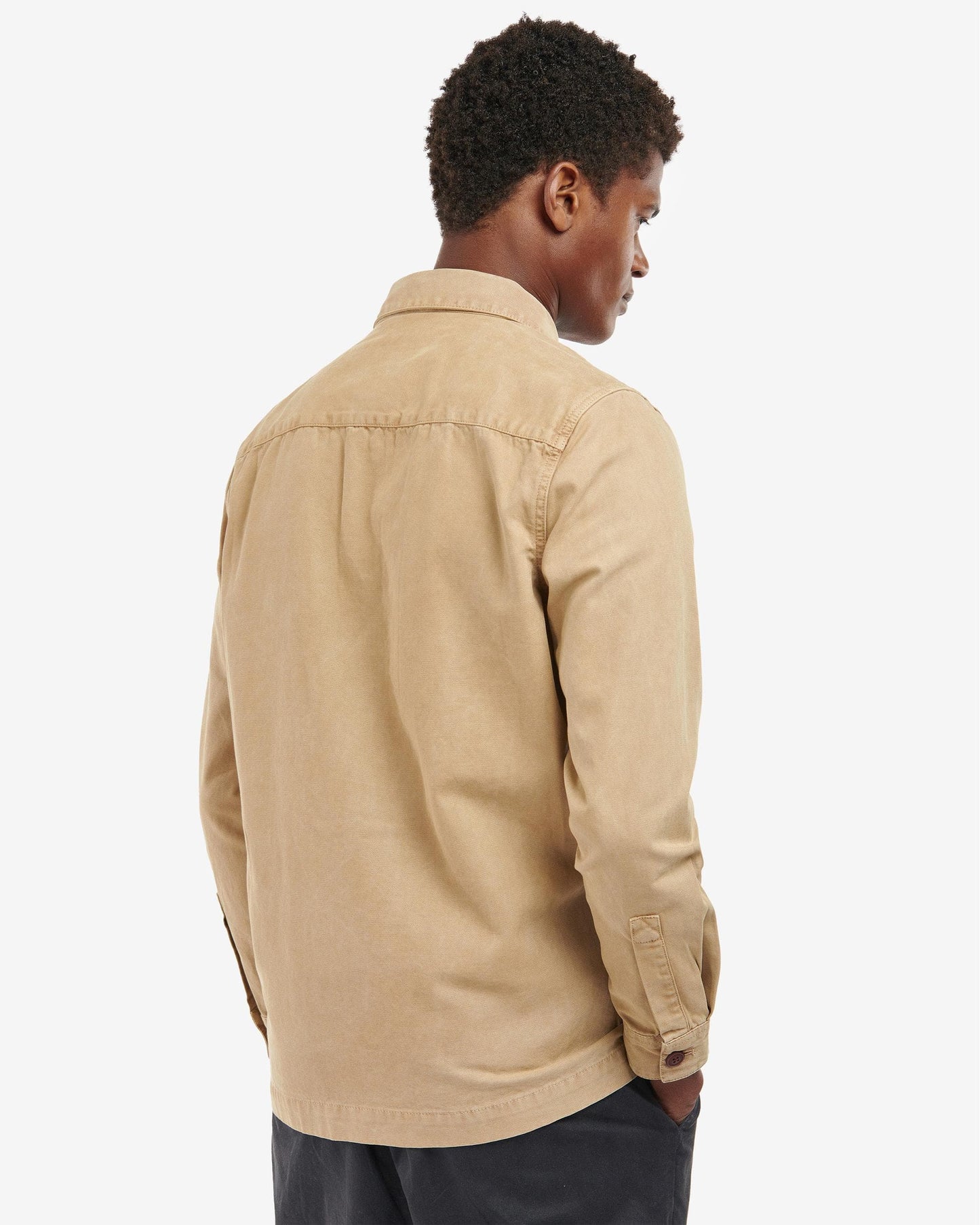 Barbour Washed Mens Overshirt - Washed Stone