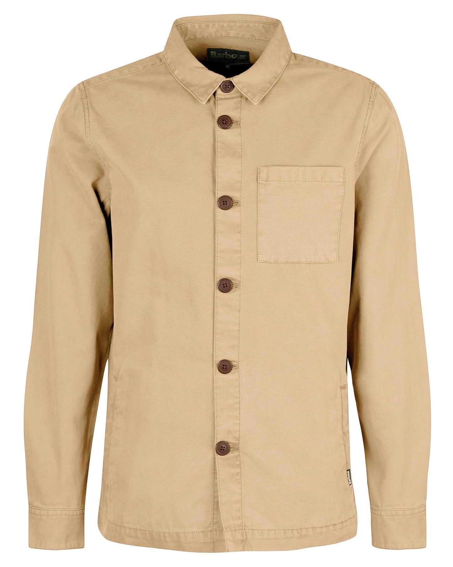 Barbour Washed Mens Overshirt - Washed Stone