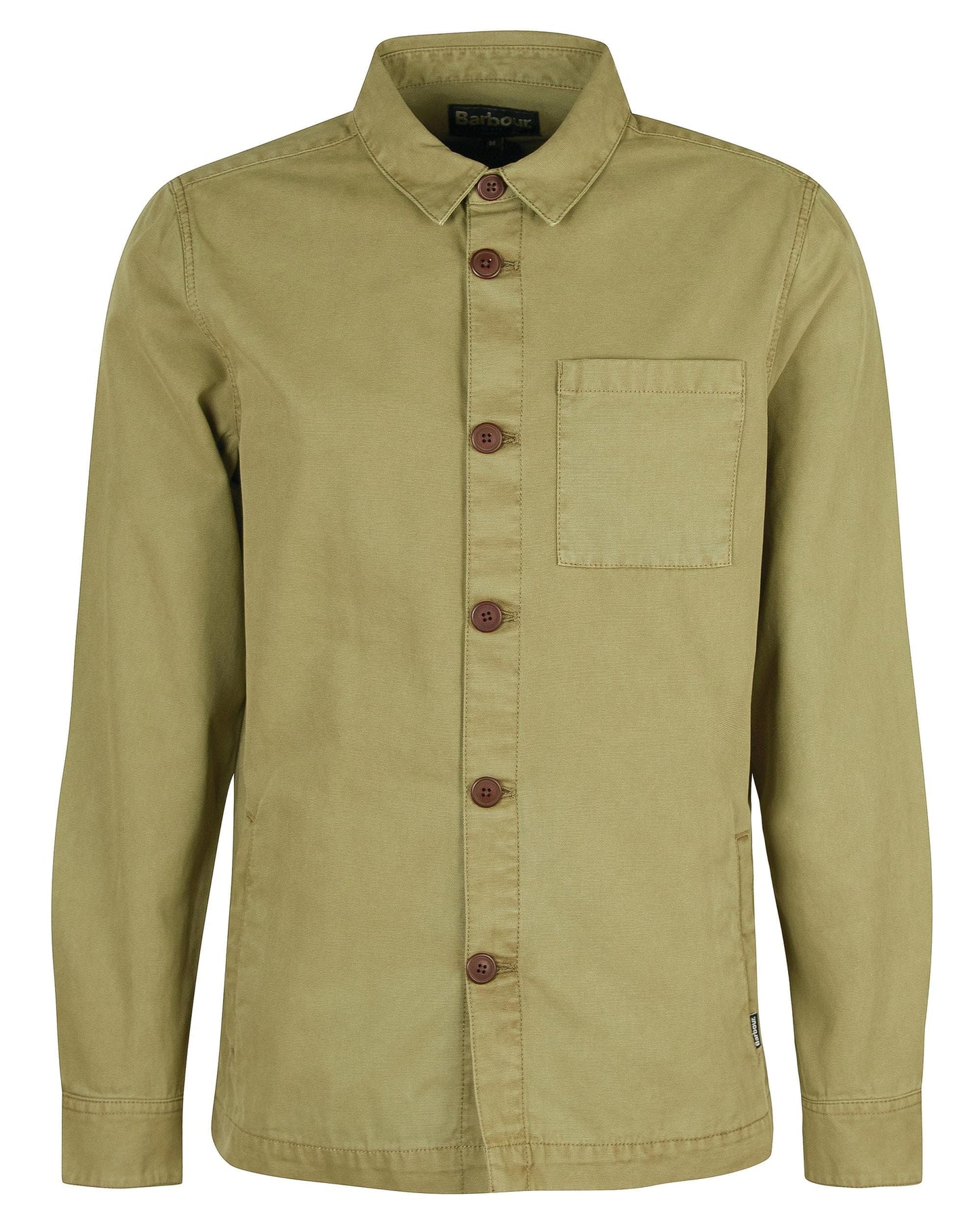 Barbour Washed Mens Overshirt - Bleached Olive