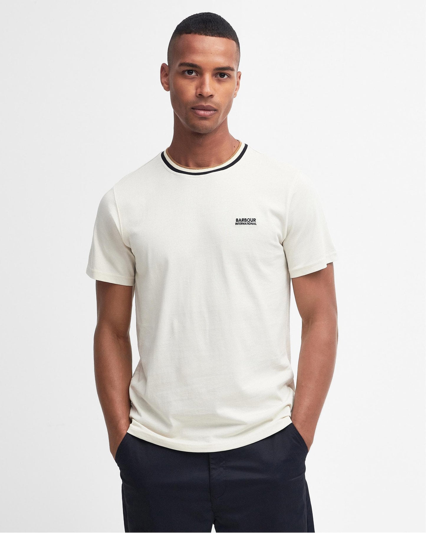 Barbour International Buxton Mens Tailored Tipped T-Shirt